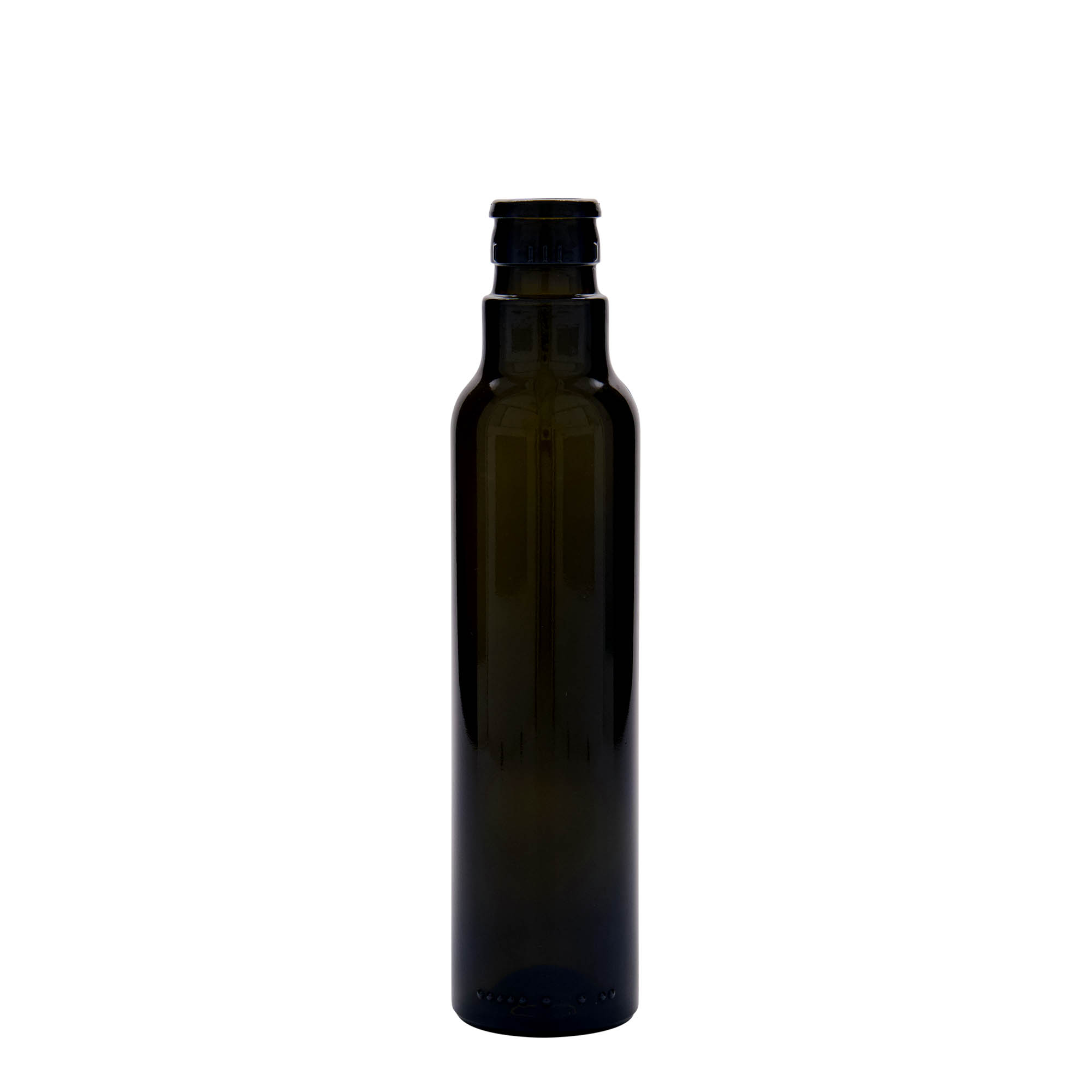 250 ml eddike-/olieflaske 'Willy New', glas, antikgrøn, munding: DOP