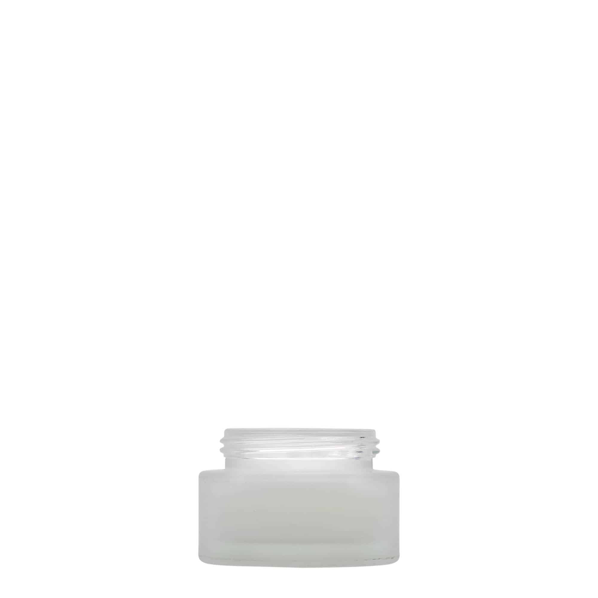15 ml krukke 'Platin Edition', glas, frostet, åbning: skruelåg