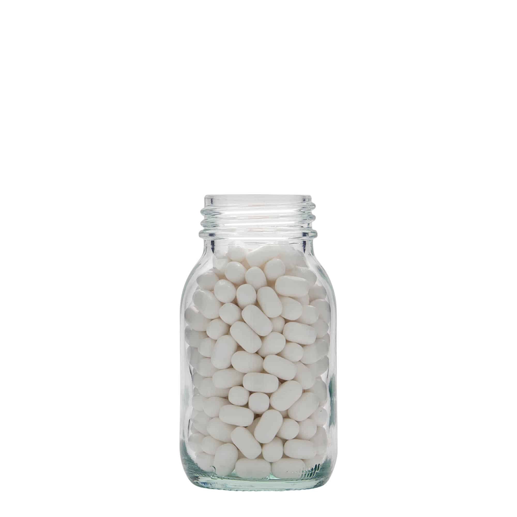 125 ml bredhalset glas, åbning: DIN 40