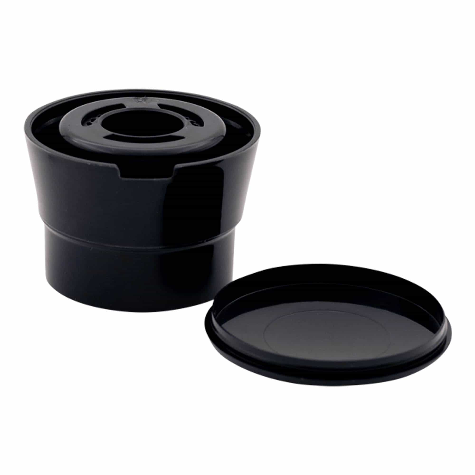 Krydderidåselåg mølle, PP-plast, sort, til åbning: 38/400