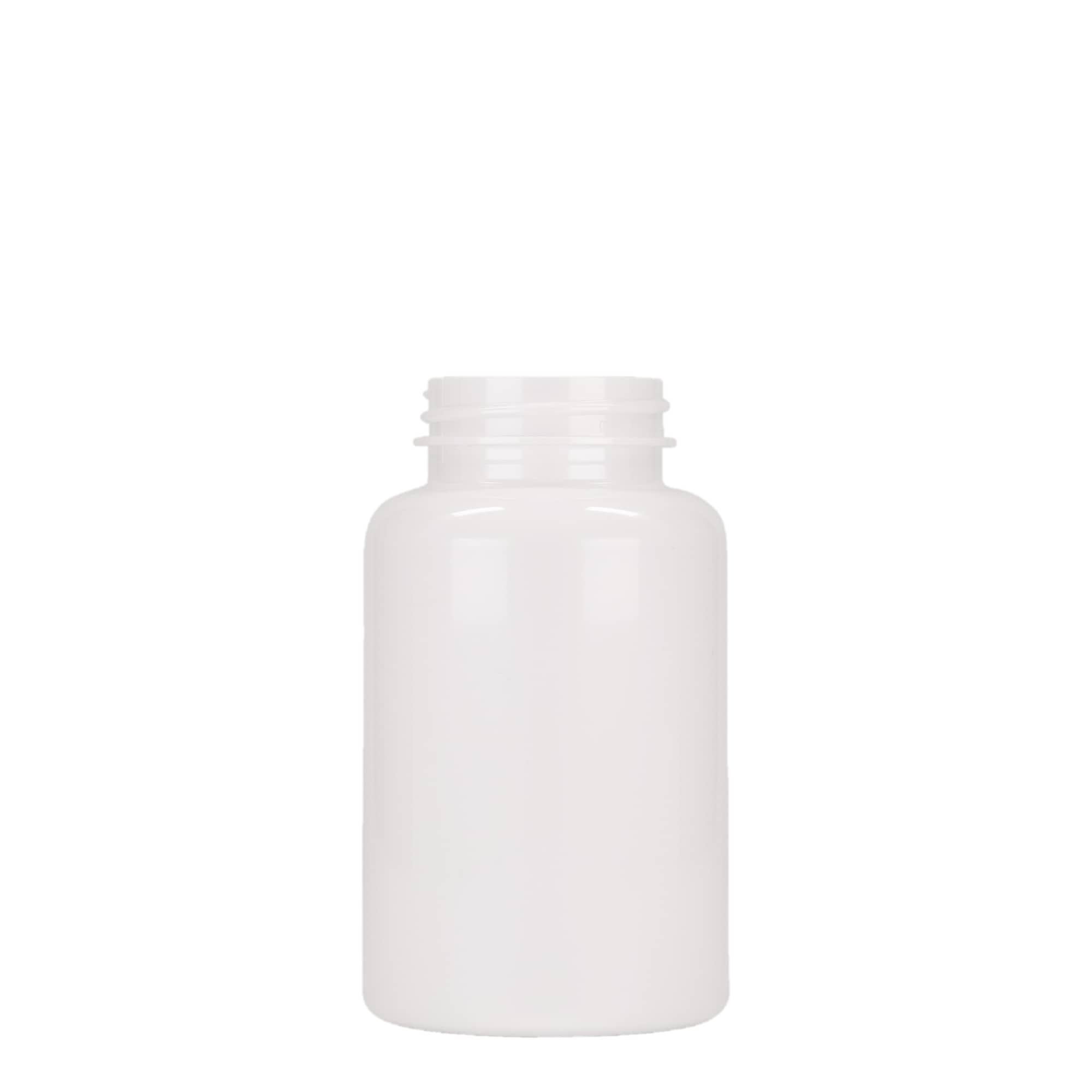 250 ml PET-beholder, plast, hvid, åbning: 45/400