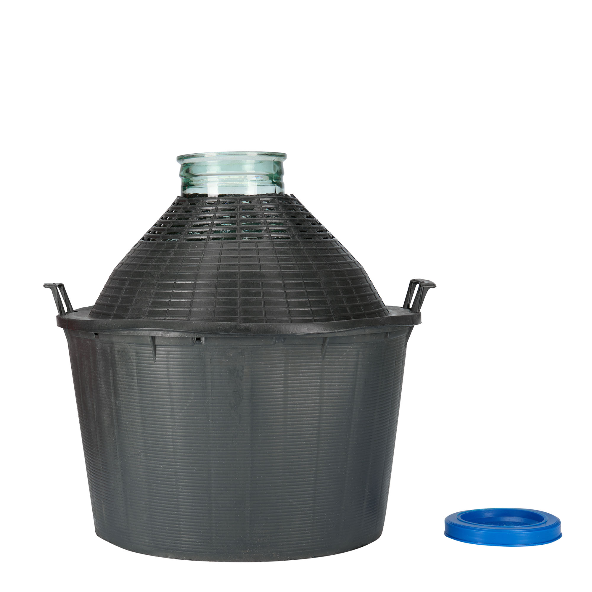 34 l ballonflaske med bred hals, glas, åbning: påsætning af låg 34 l ballonflaske med bred hals, glas, åbning: påsætning af låg