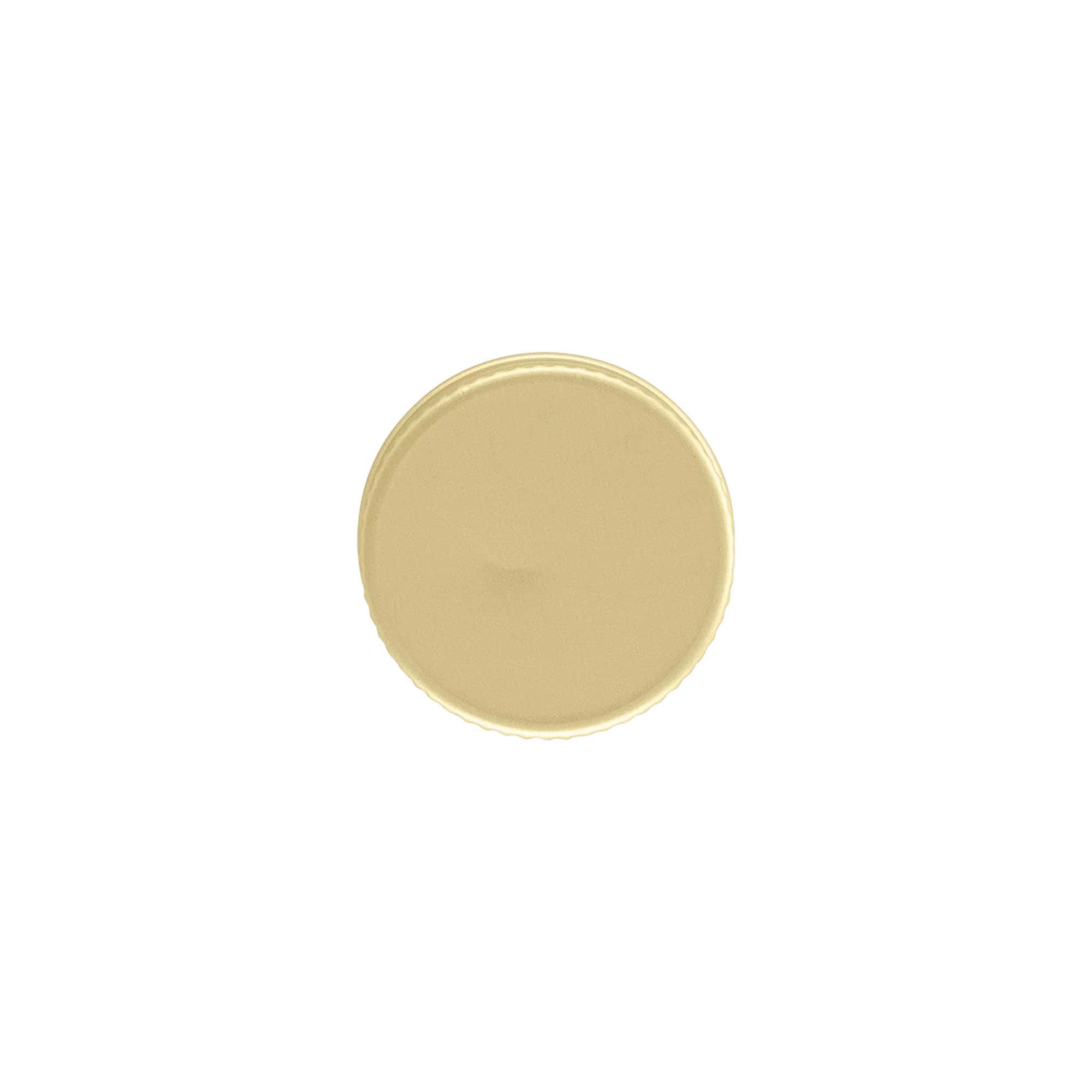 Skruelåg, metal, guld, til munding: PP 31,5