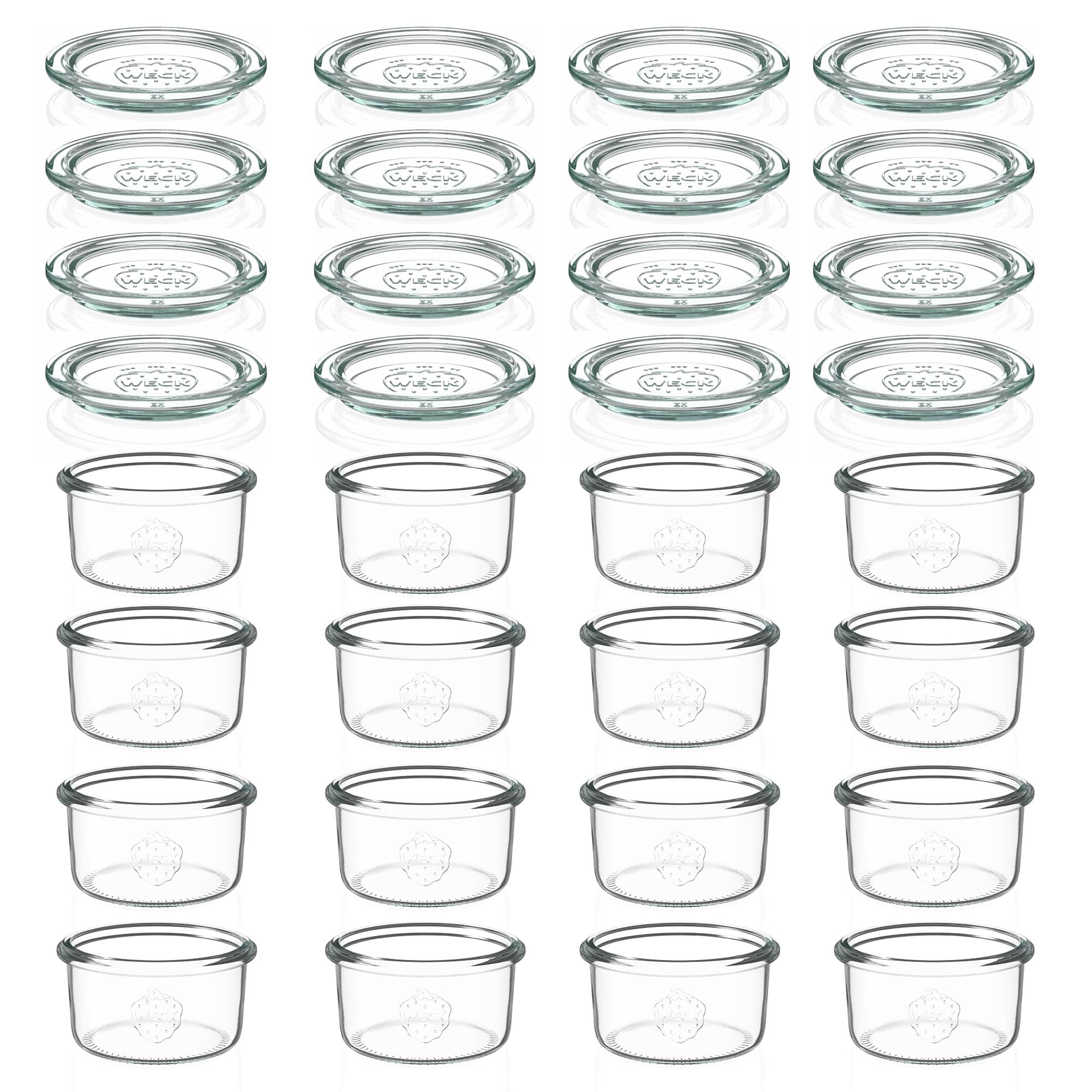 12x 165 ml WECK-sturzgas med glaslåg RR 80