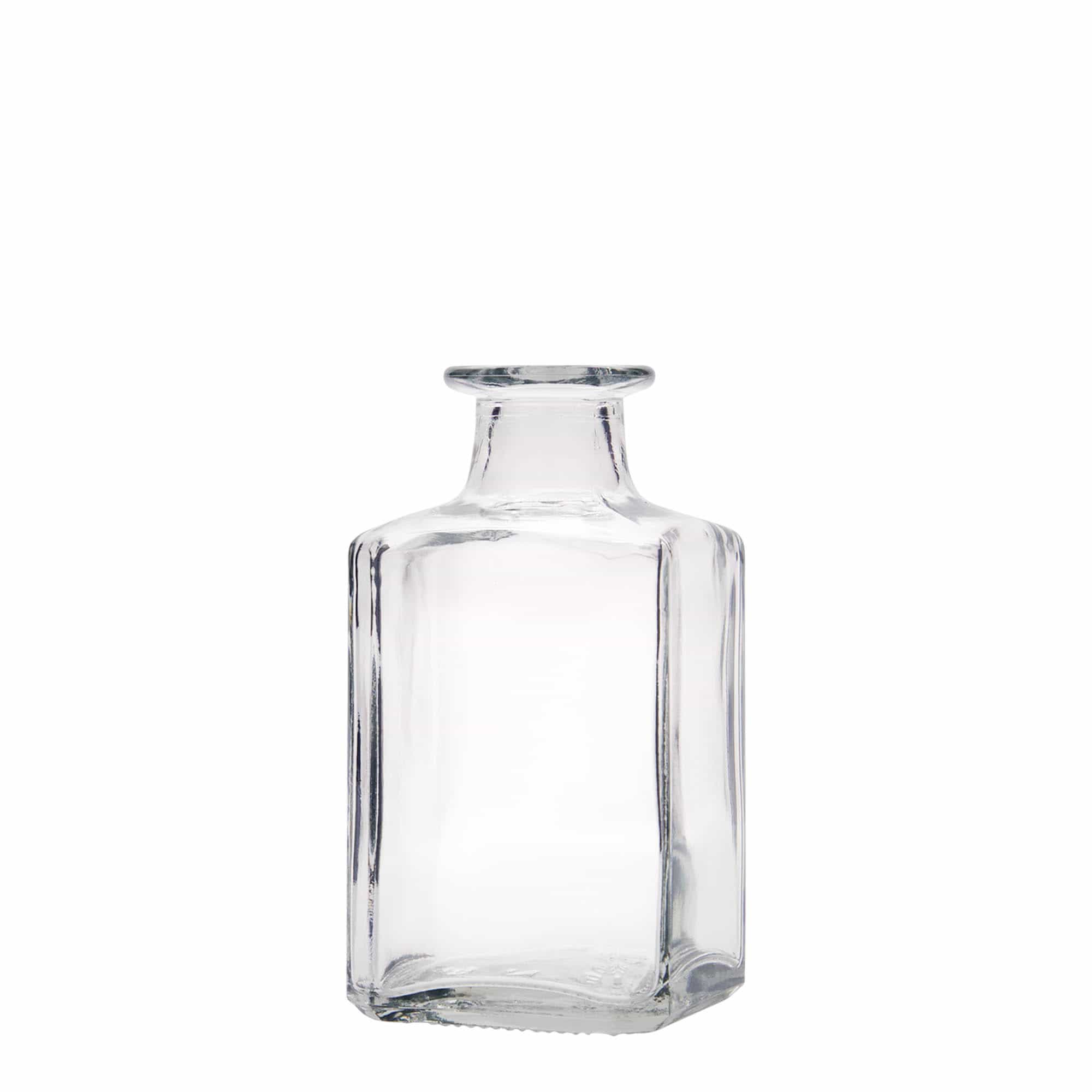 250 ml glasflaske 'Torben', kvadratisk, åbning: kork