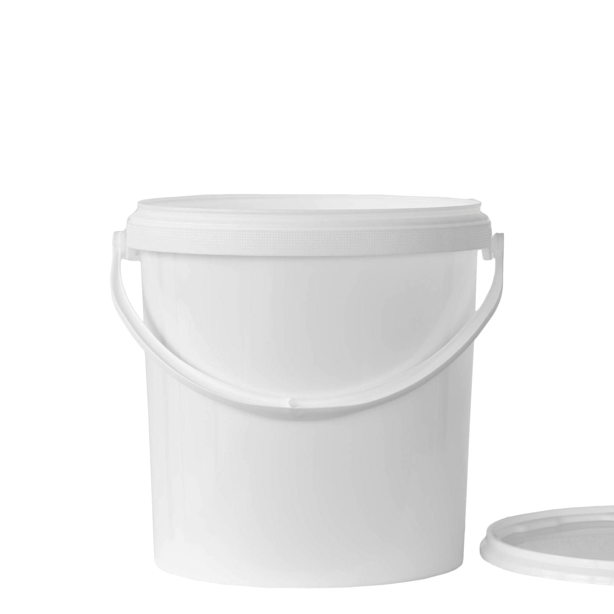 10 l spand, PP-plast, hvid
