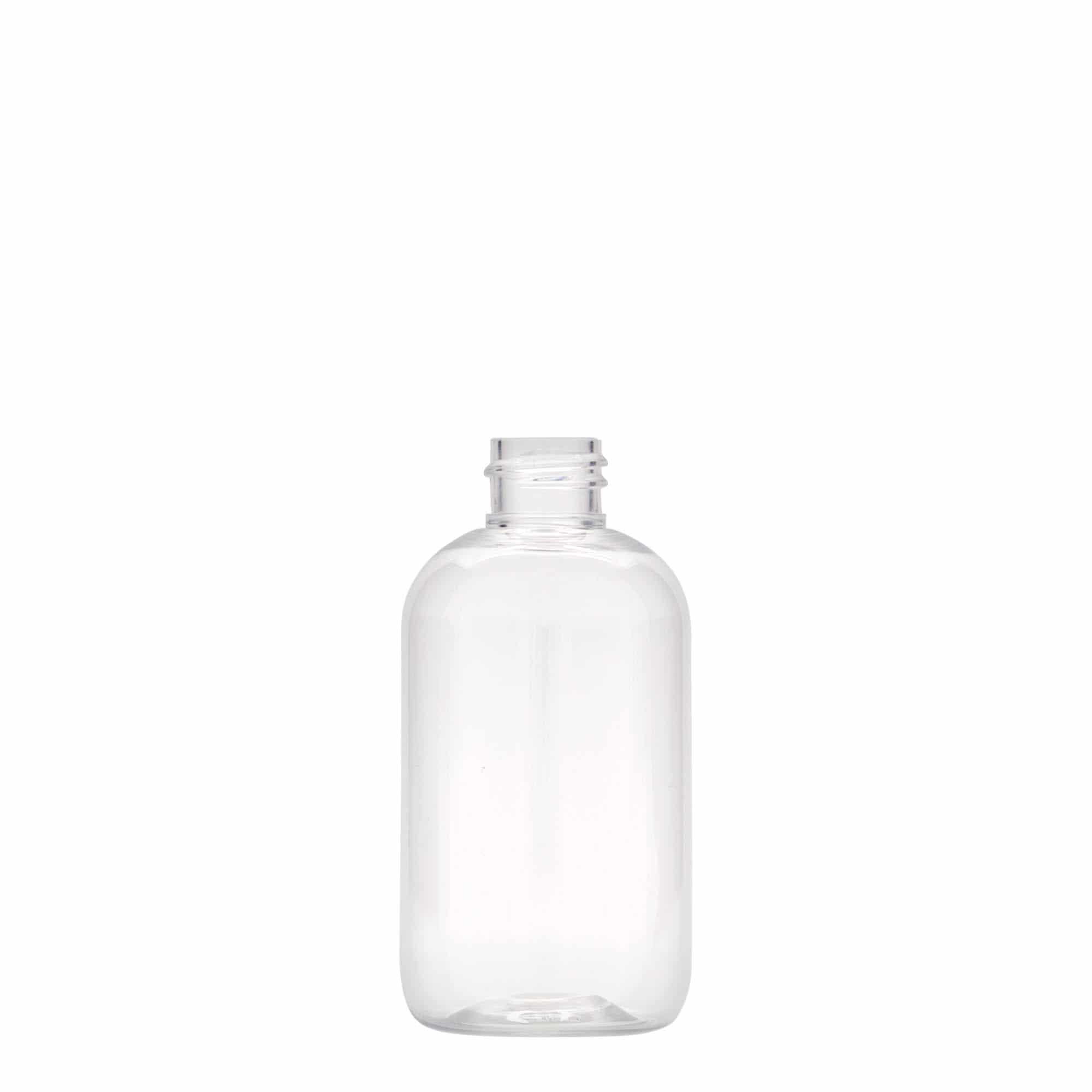 100 ml PET-flaske 'Boston', plast, åbning: GPI 20/410 100 ml PET-flaske 'Boston', plast, åbning: GPI 20/410