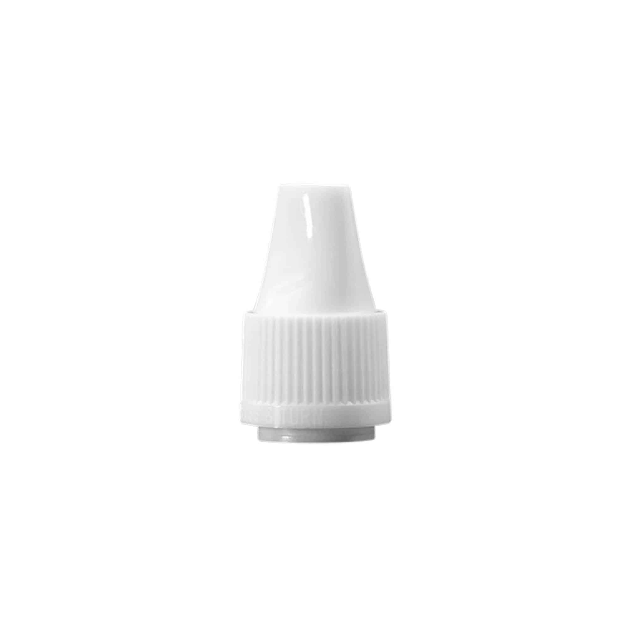 Skruelåg med kvalitets- og børnesikring til 'E-Liquid', PP-plast, hvid Skruelåg med kvalitets- og børnesikring til 'E-Liquid', PP-plast, hvid