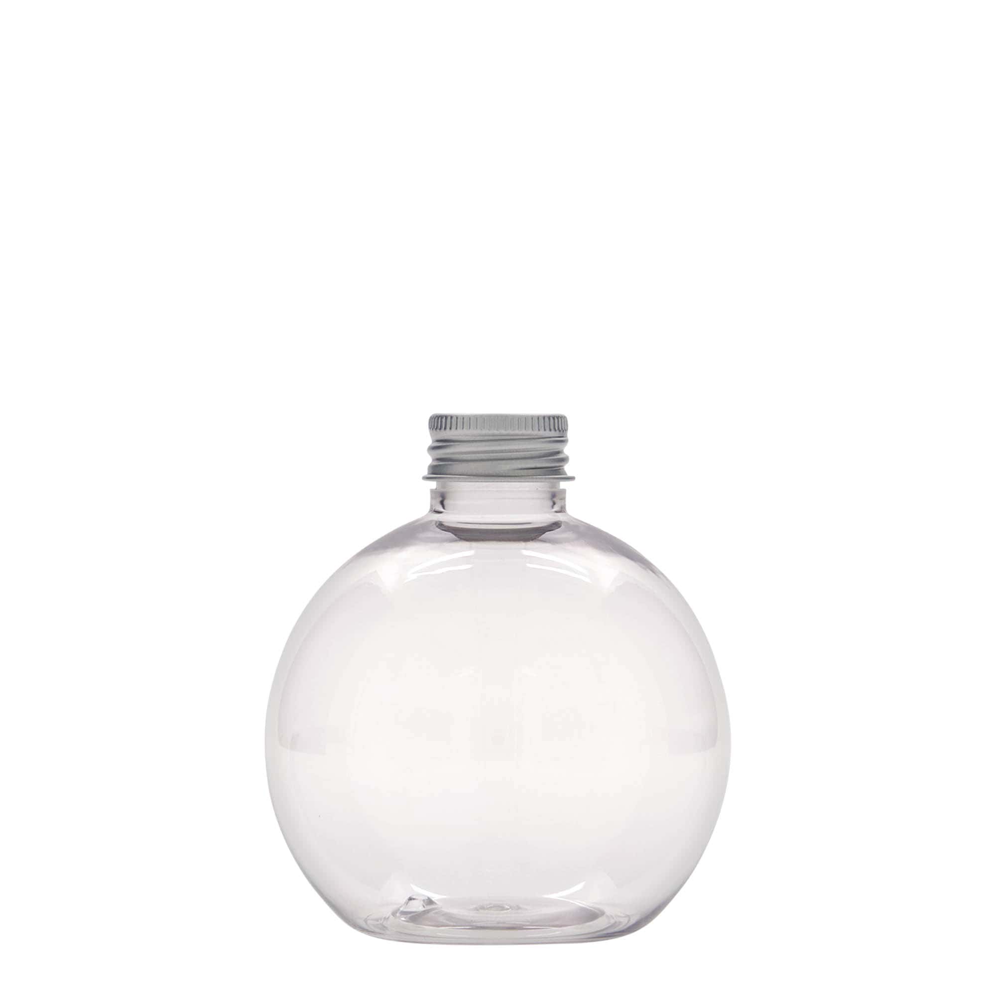 250 ml PET-flaske 'Perry', rund, plastik, åbning: 24/410