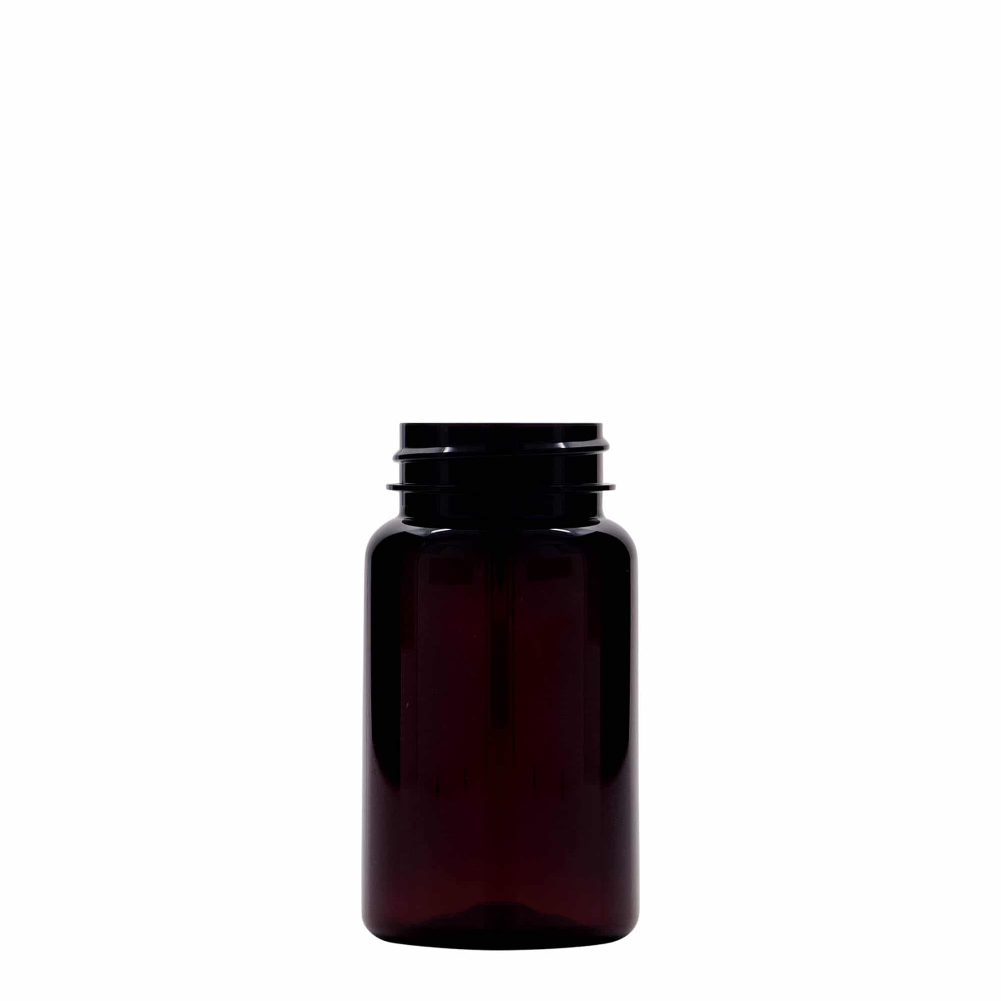 100 ml PET-packer, plast, brun, åbning: GPI 38/400