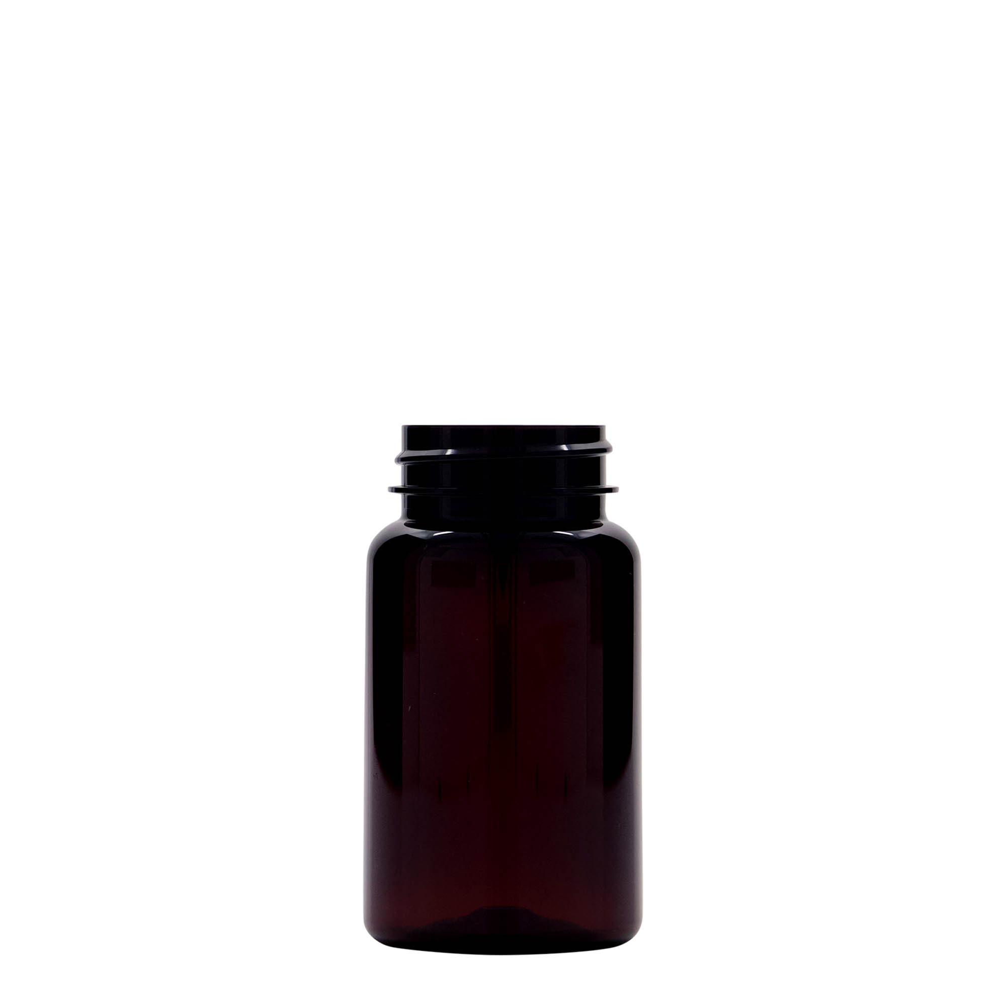 100 ml PET-flaske, plastik, brun, åbning: 38/400