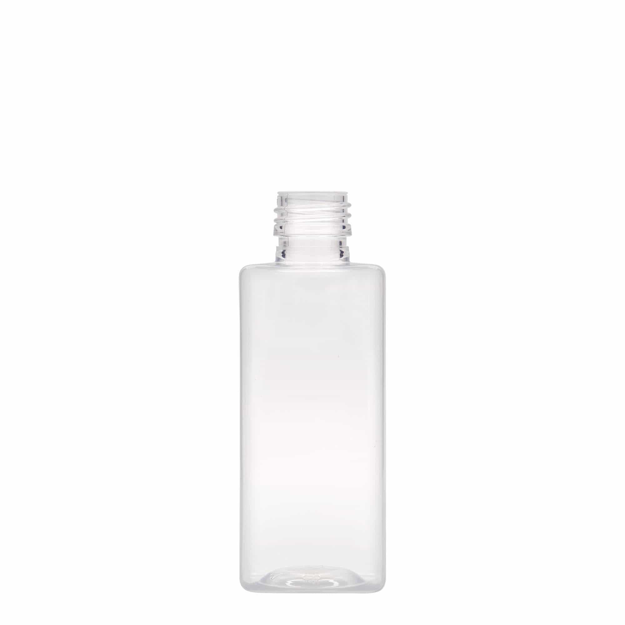 250 ml PET-flaske »Karl«, firkantet, plastik, åbning: PP 28