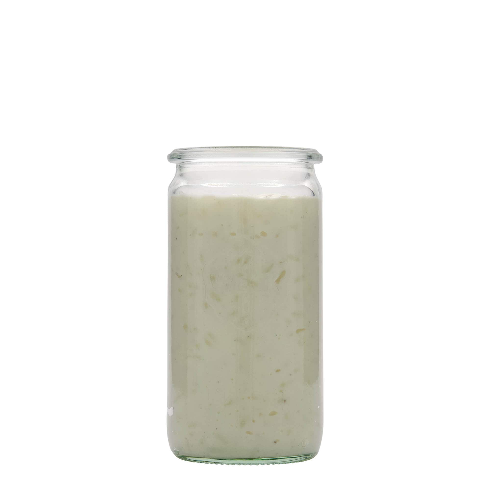 340 ml WECK-cylinderglas, munding: rundkant