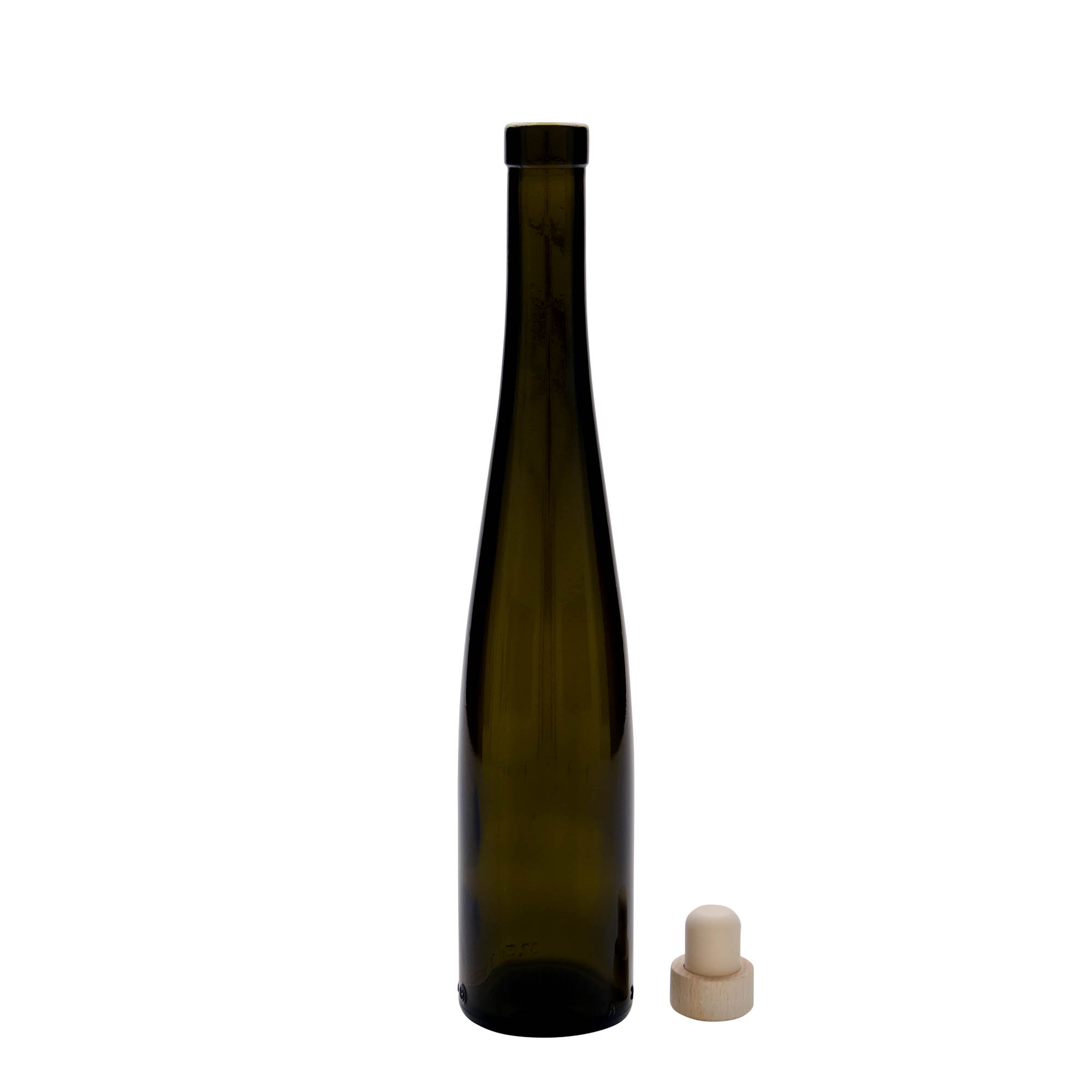 375 ml glasflaske 'Weinschlegel', antikgrøn, åbning: kork