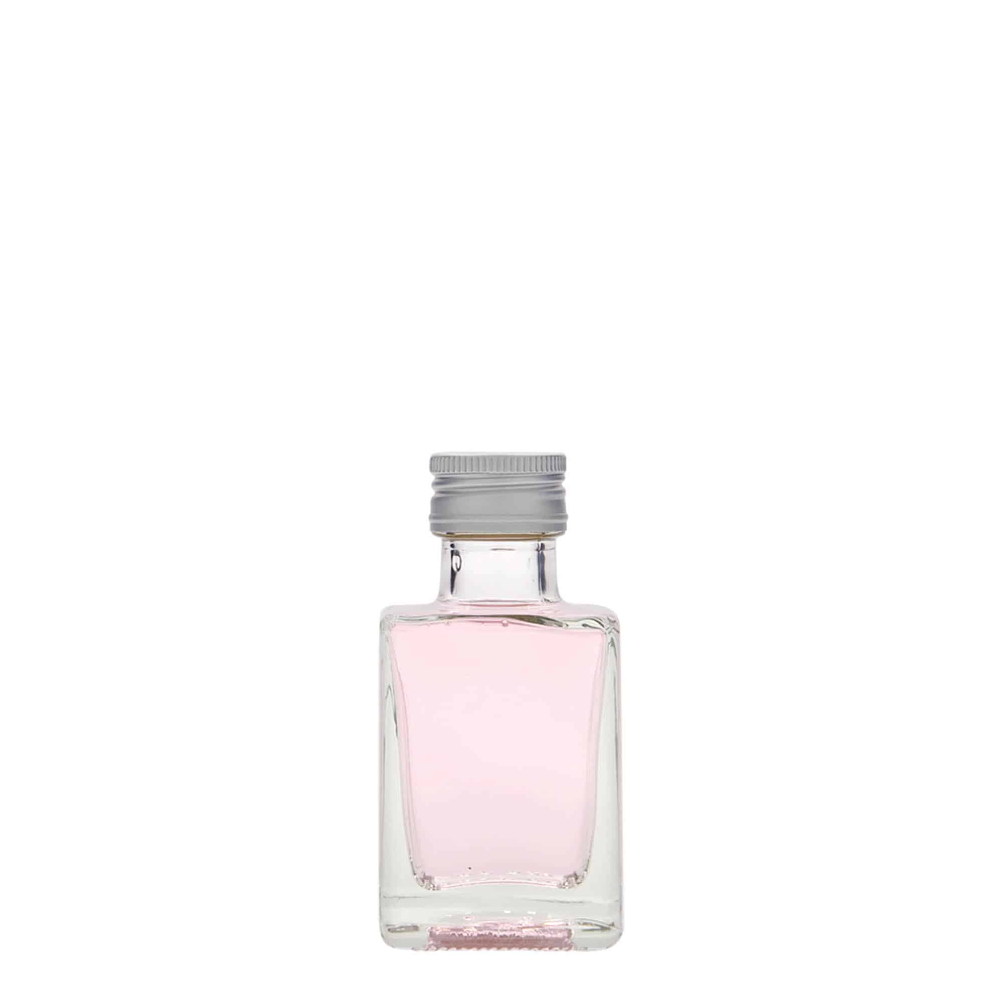 50 ml glasflaske 'Cube', kvadratisk, åbning: PP 24