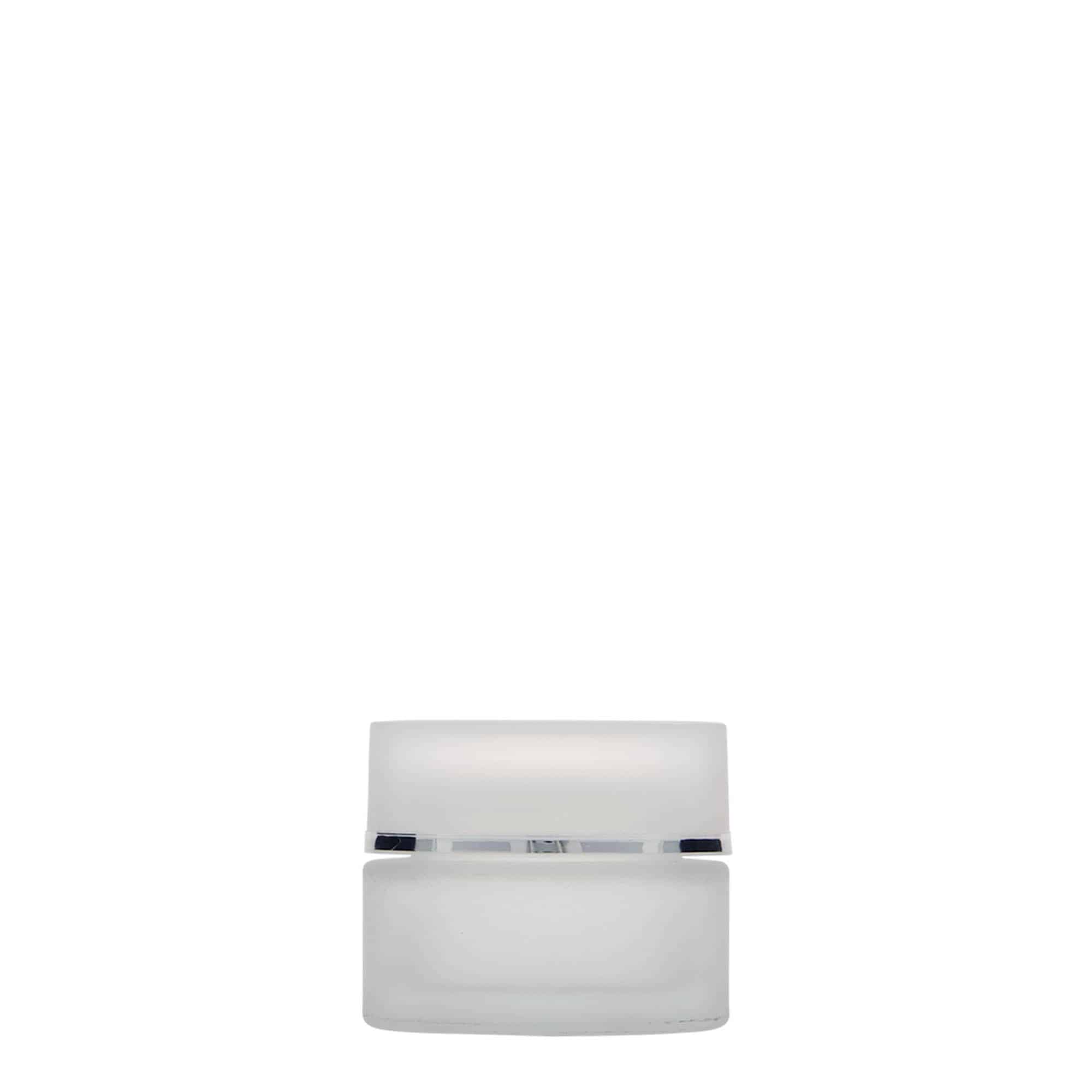 15 ml krukke 'Platin Edition', glas, frostet, åbning: skruelåg