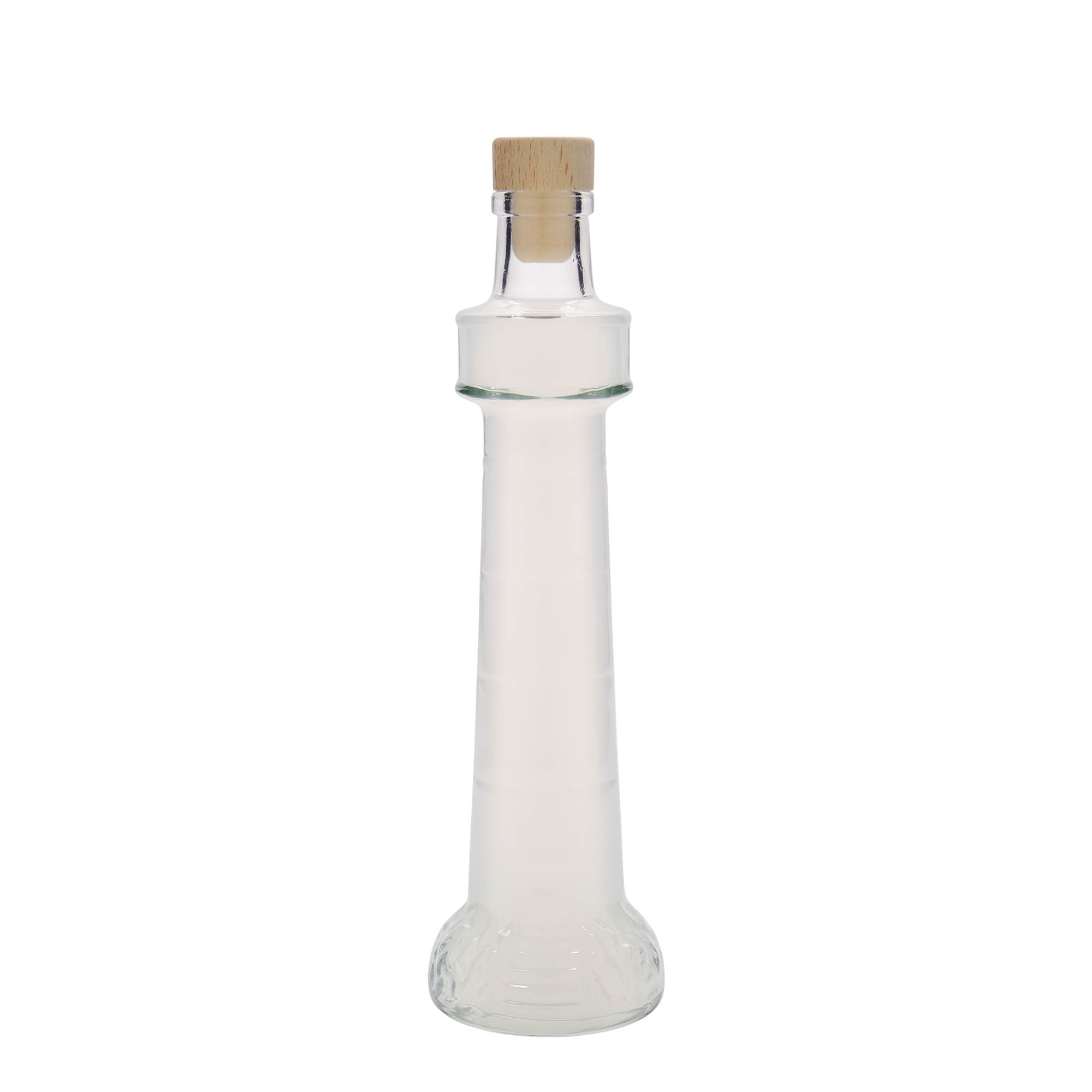 200 ml glasflaske 'Leuchtturm', åbning: kork