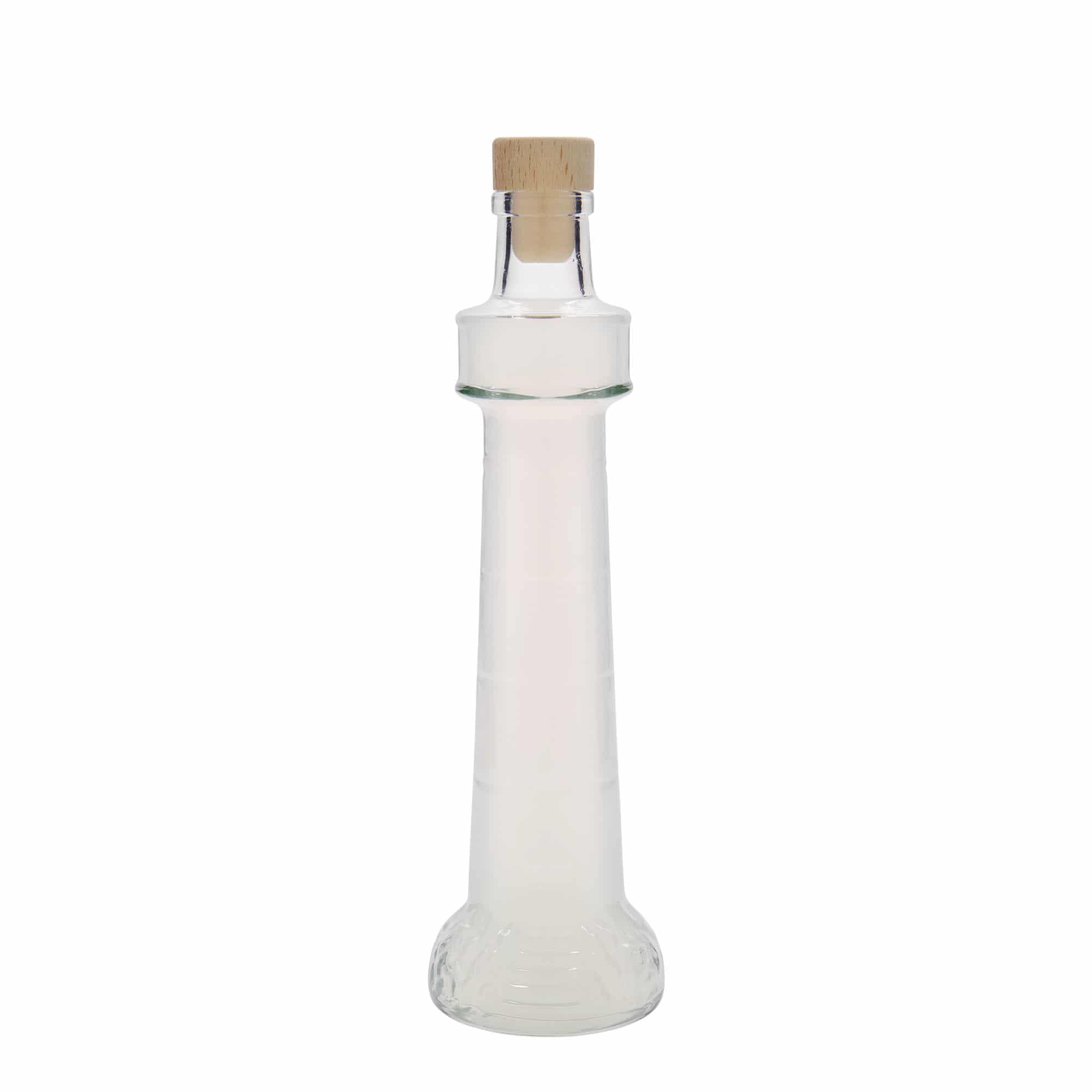 200 ml glasflaske 'Leuchtturm', åbning: kork