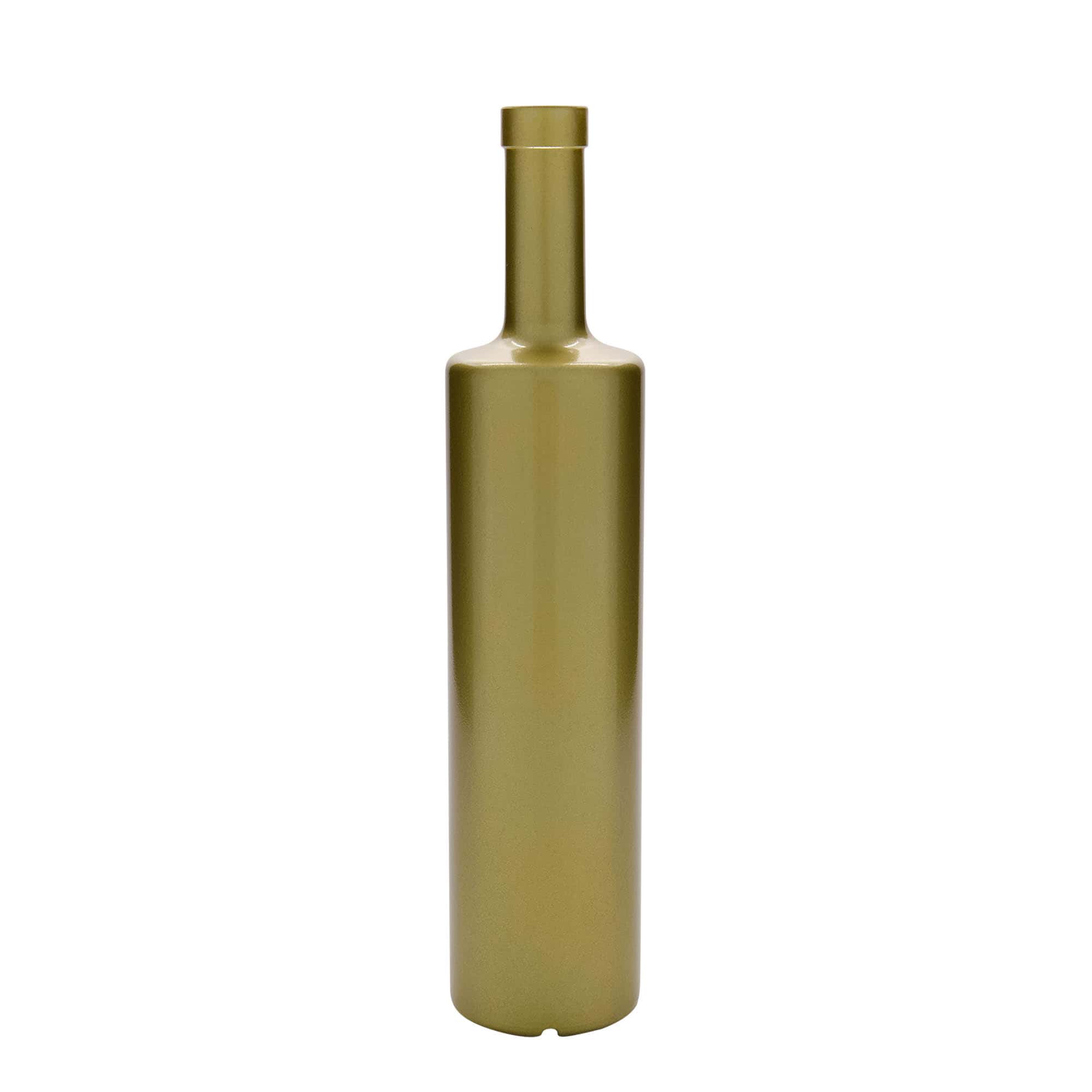 700 ml glasflaske 'Centurio', guld, munding: kork