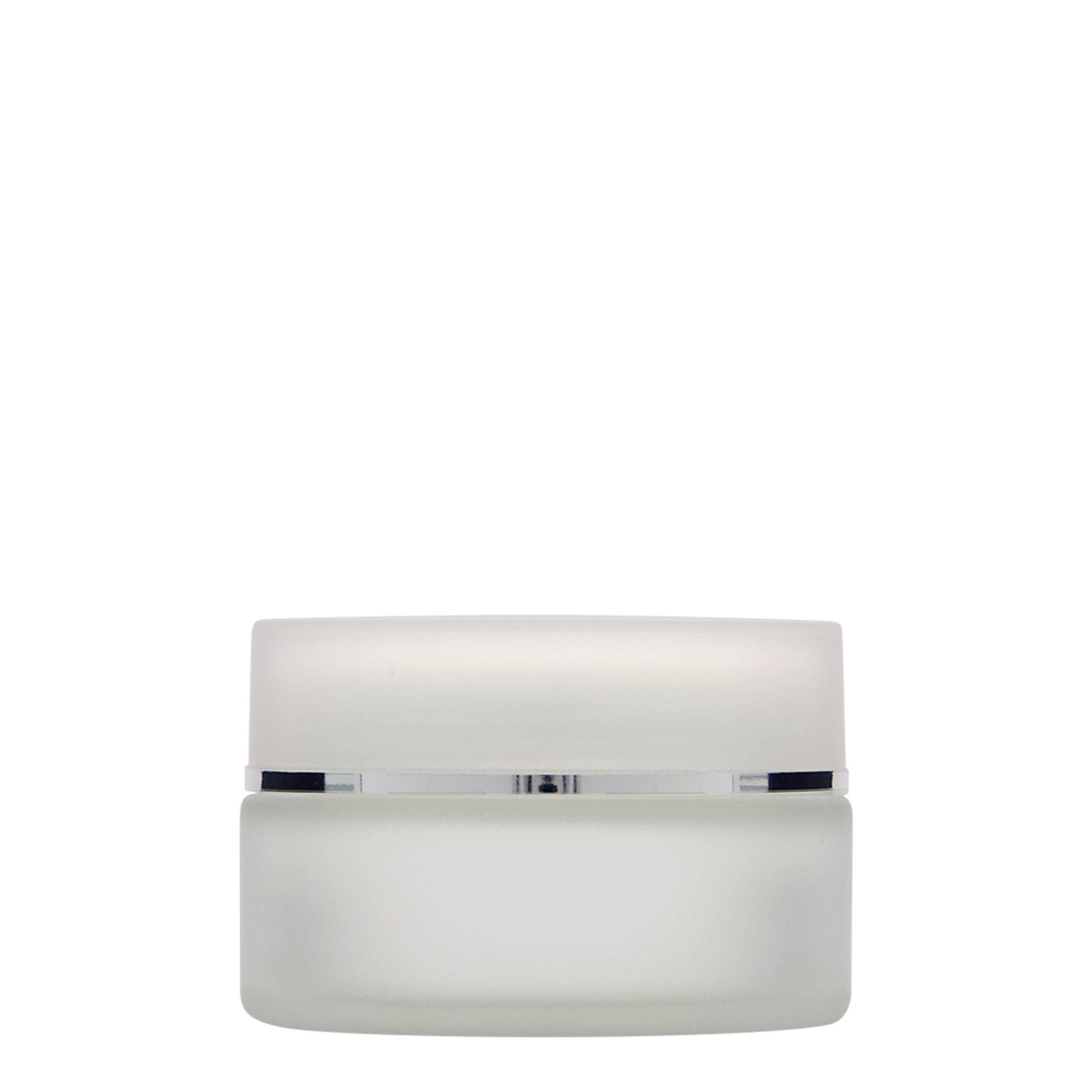 100 ml krukke 'Platin Edition', glas, frostet, åbning: skruelåg