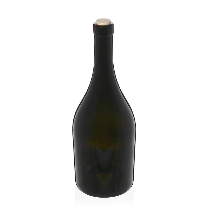 750 ml vinflaske 'Exclusive', antikgrøn, åbning: Kork