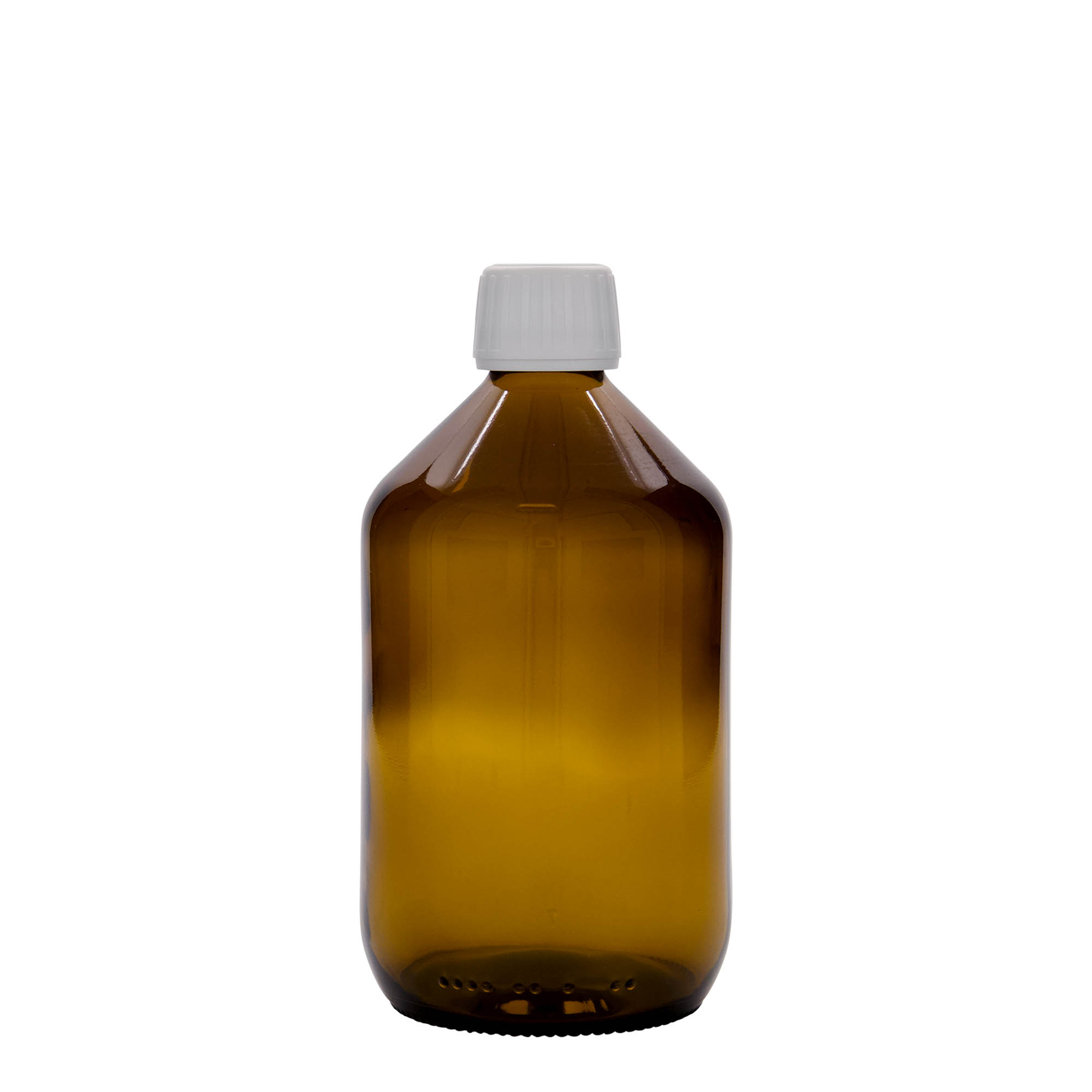 500 ml medicinflaske, brun, glas, åbning: PP 28 500 ml medicinflaske, brun, glas, åbning: PP 28