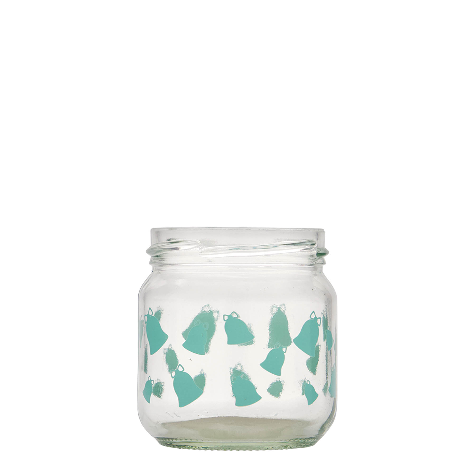 212 ml rundt glas, motiv: Kling, klokke, åbning: Twist-Off (TO 66)