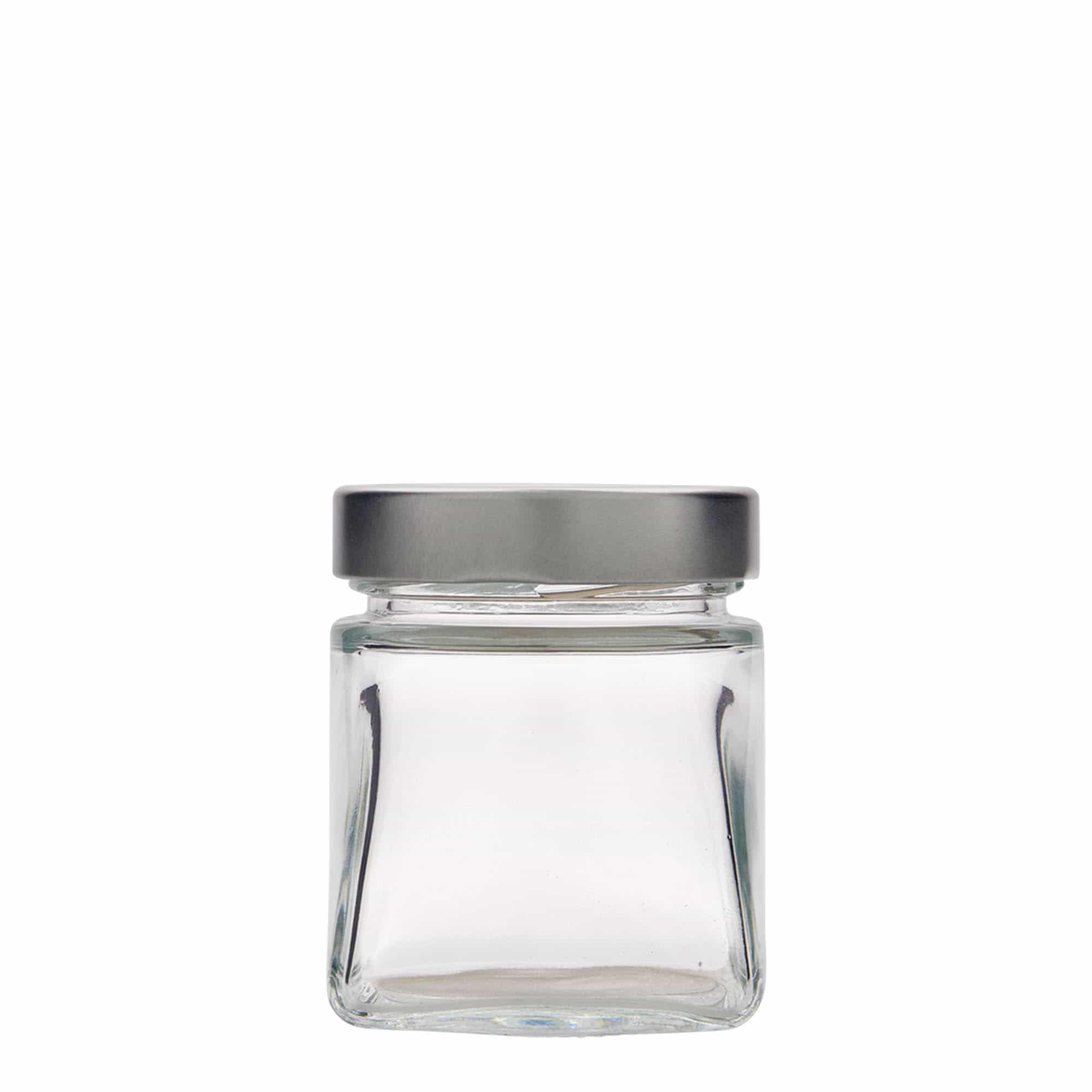 212 ml firkantet glas »Luxor«, åbning: Deept-Twist-off (DTO 63)