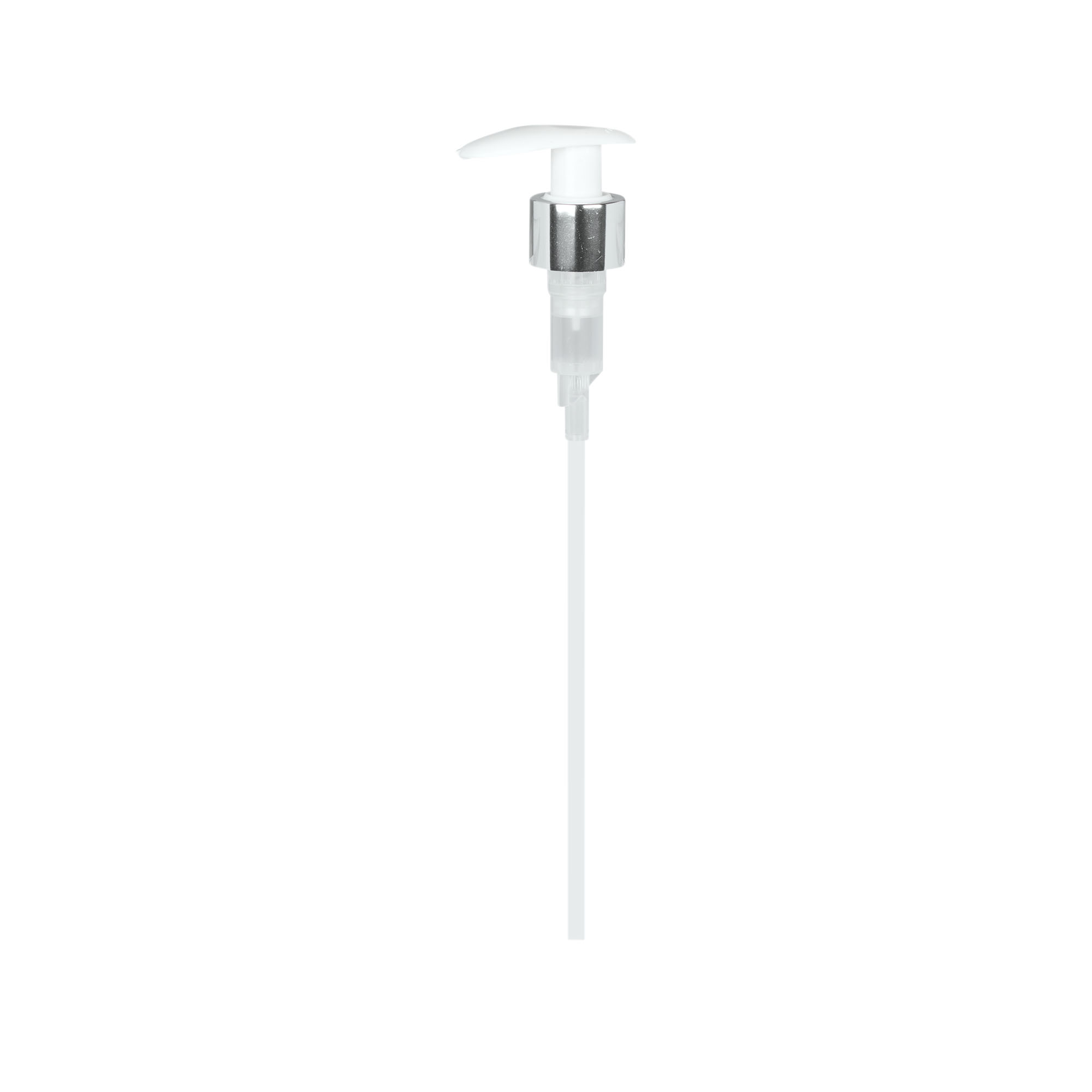 Skruelåg dispenserpumpe, PP-plast, hvid, til munding: 24/410