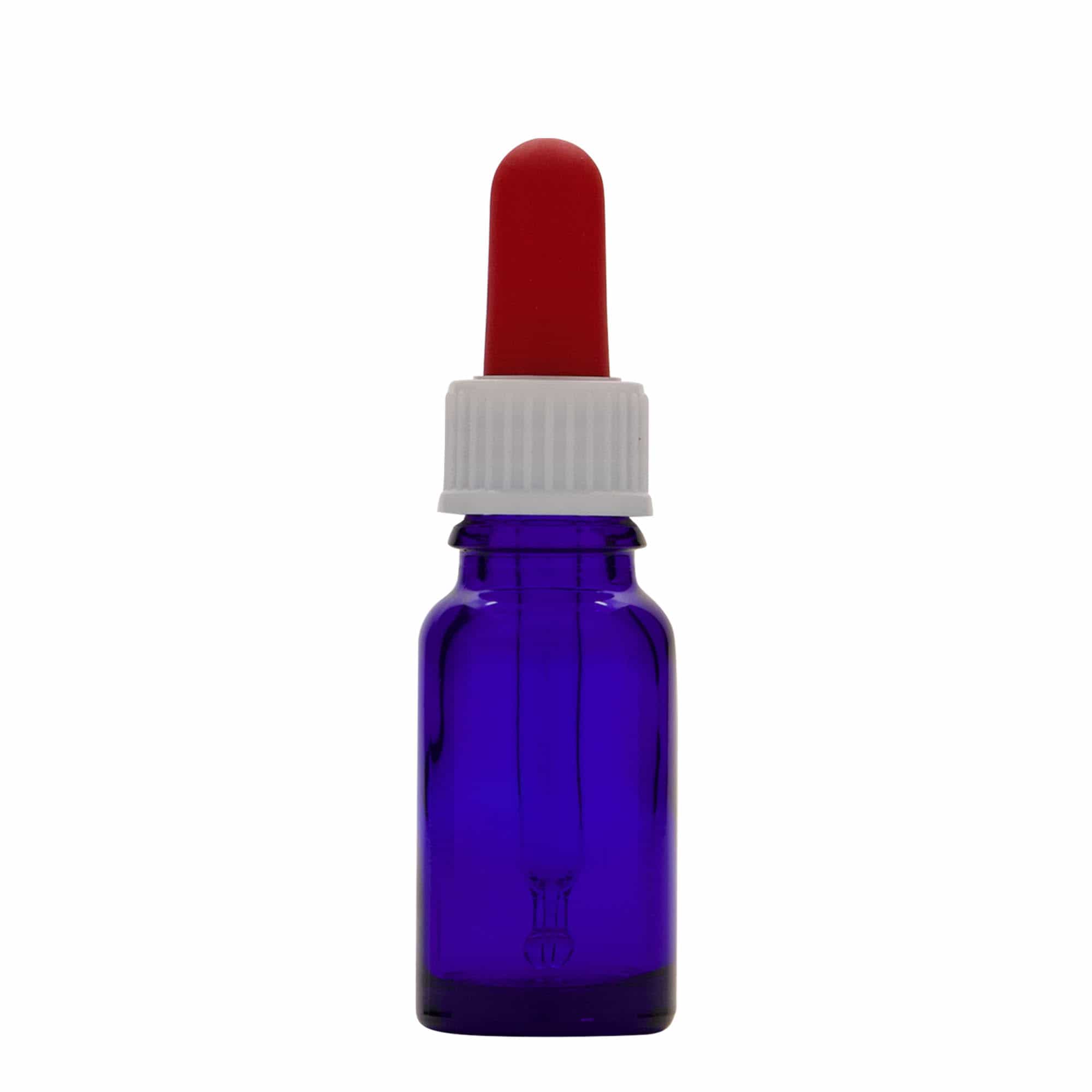 10 ml pipetteflaske, medicin, glas, kongeblå-rød, åbning: DIN 18 10 ml pipetteflaske, medicin, glas, kongeblå-rød, åbning: DIN 18