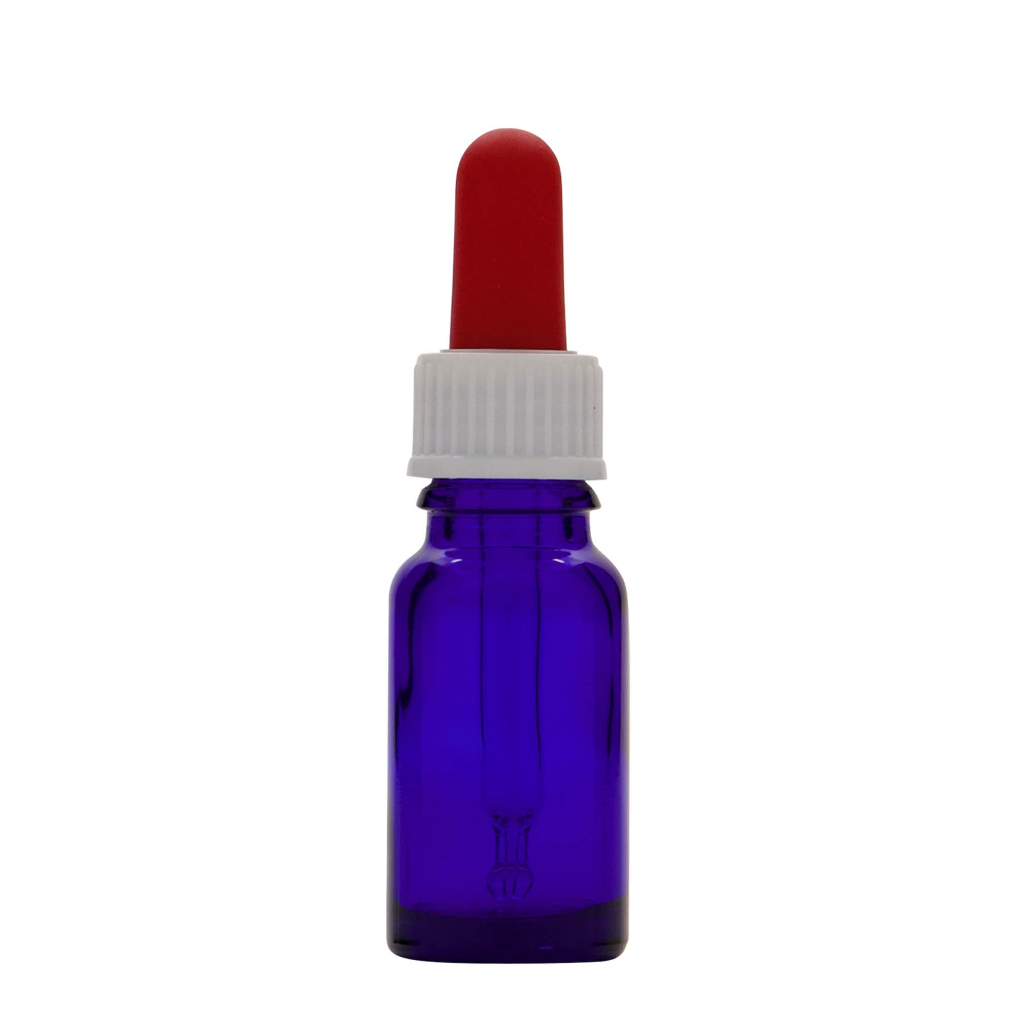 10 ml pipetteflaske medicin, glas, kongeblå-rød, åbning: DIN 18