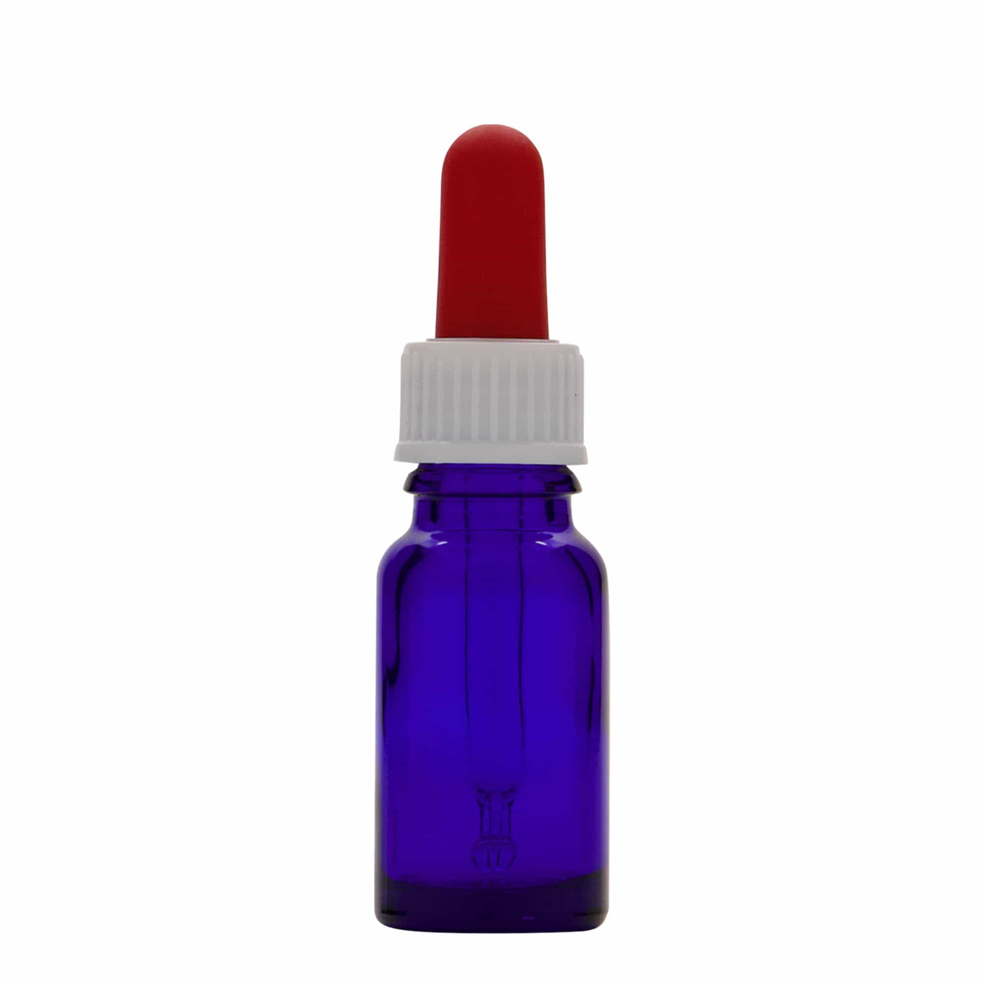 10 ml pipetteflaske medicin, glas, kongeblå-rød, åbning: DIN 18