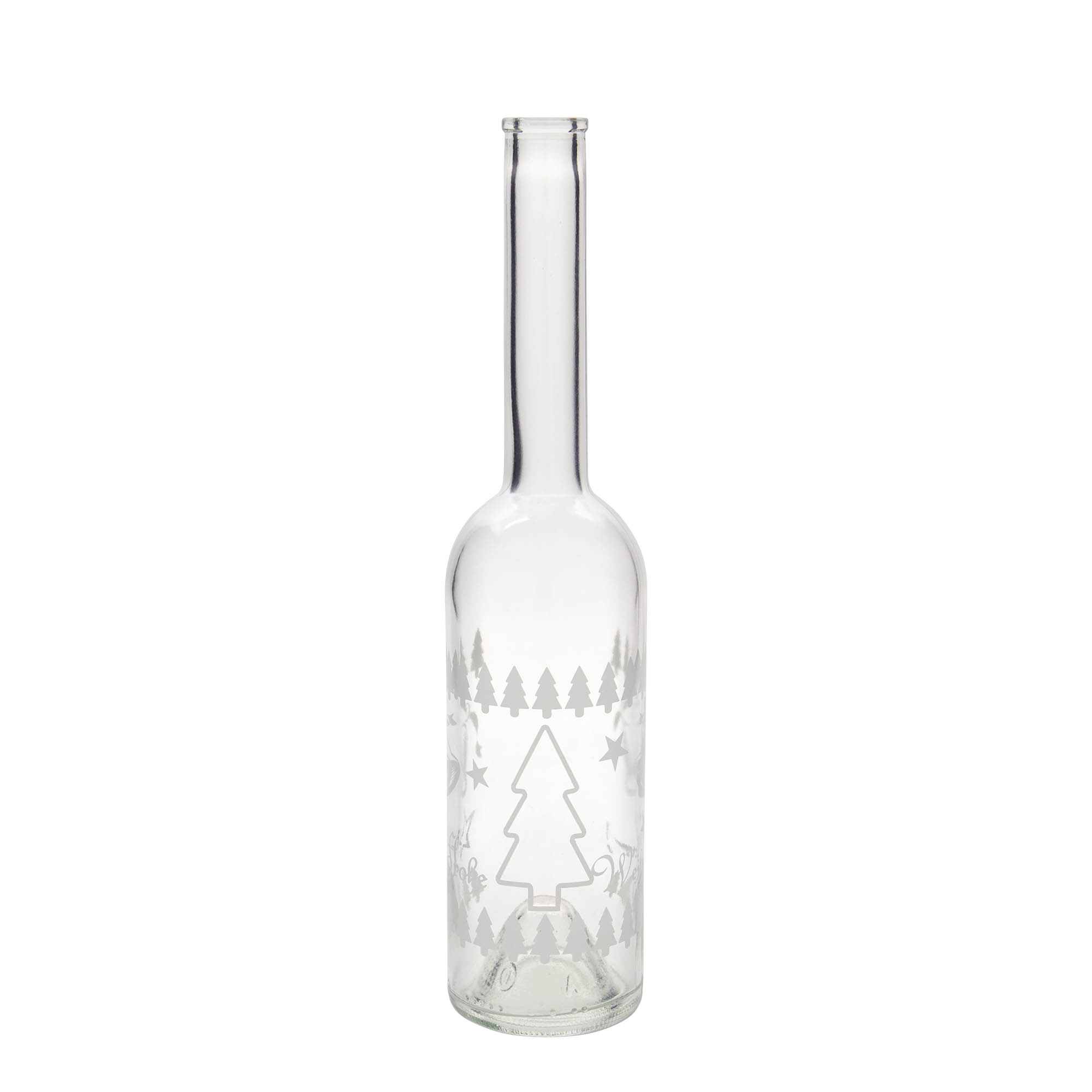 500 ml glasflaske 'Opera', motiv: klassisk jul, munding: kork 500 ml glasflaske 'Opera', motiv: klassisk jul, munding: kork