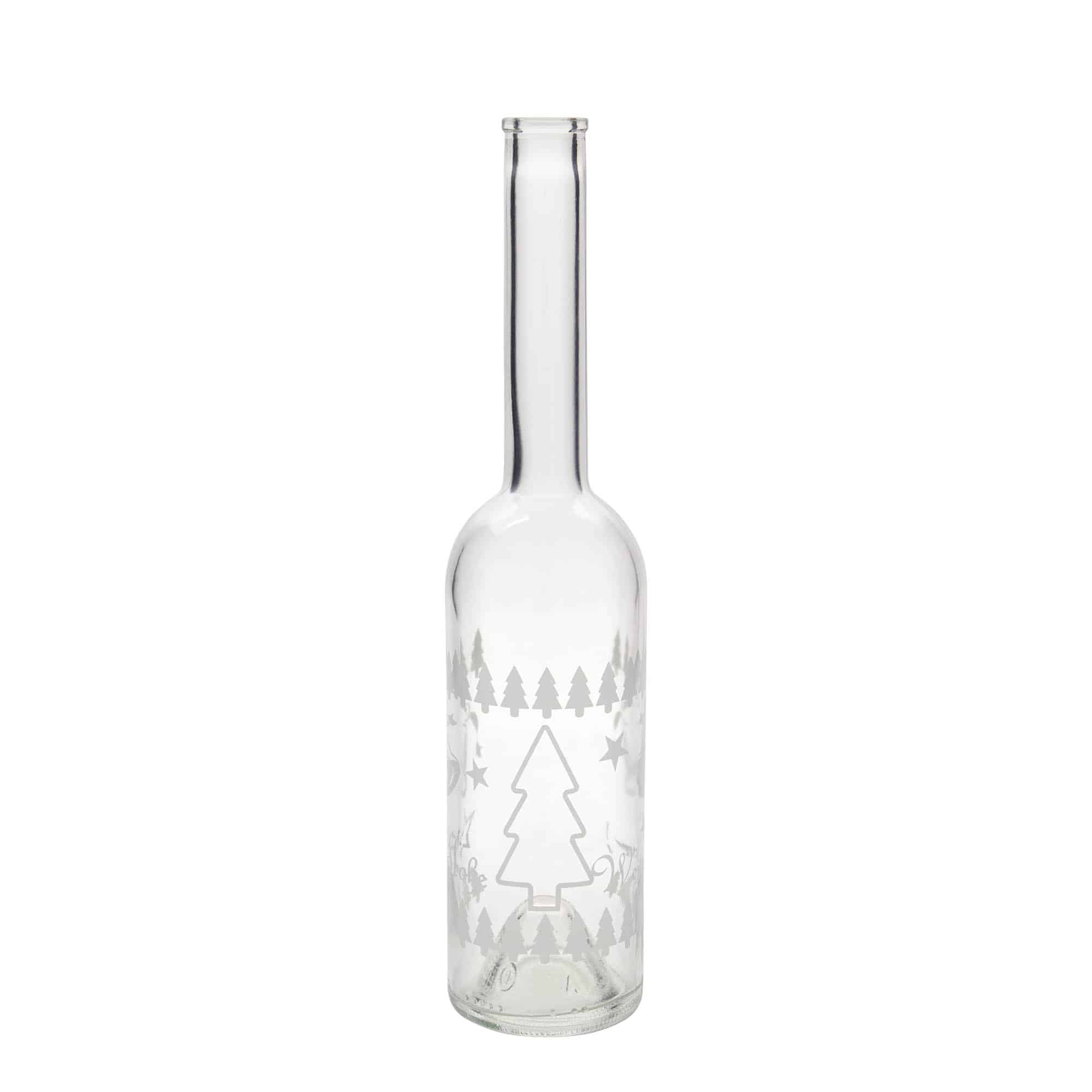 500 ml glasflaske 'Opera', motiv: klassisk jul, munding: kork