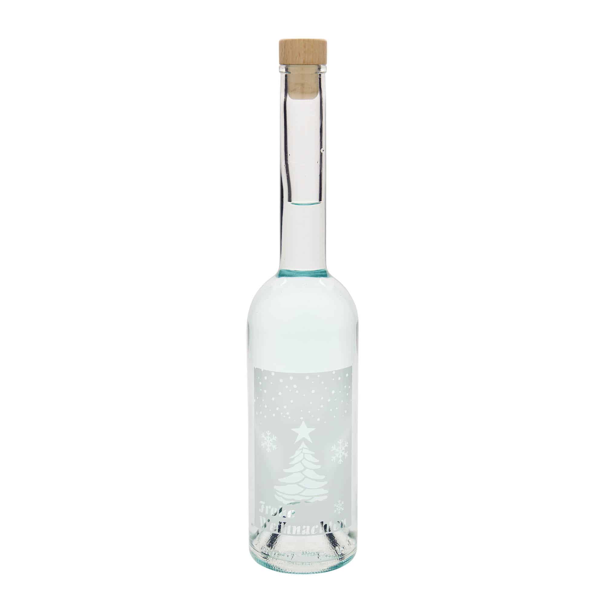 500 ml glasflaske 'Opera', motiv: Hvid jul, åbning: Kork