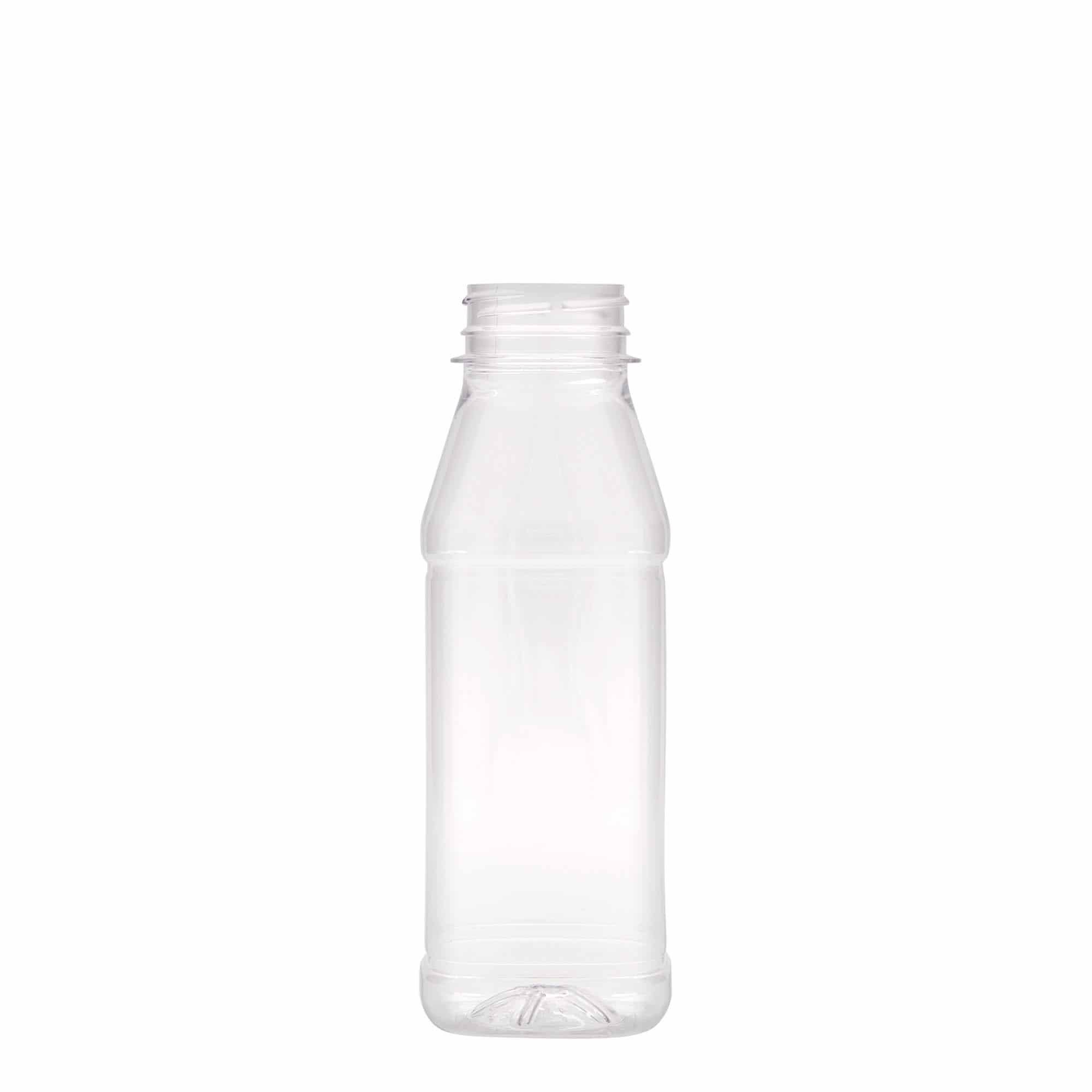 330 ml PET-flaske 'Milk and Juice Carré', kvadratisk, plast, åbning: 38 mm 330 ml PET-flaske 'Milk and Juice Carré', kvadratisk, plast, åbning: 38 mm