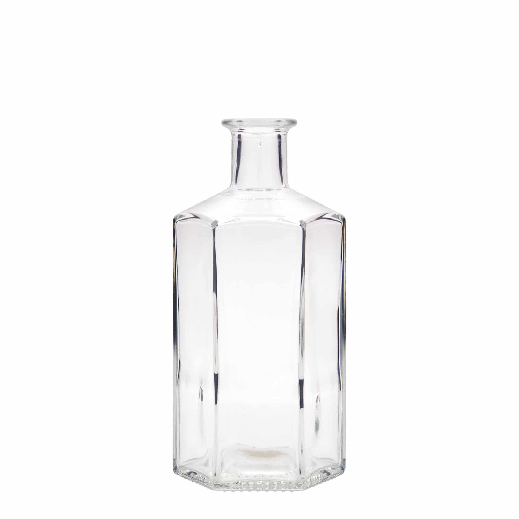 500 ml glasflaske apoteker 'Jimmy', sekskantet, åbning: Kork 500 ml glasflaske apoteker 'Jimmy', sekskantet, åbning: Kork