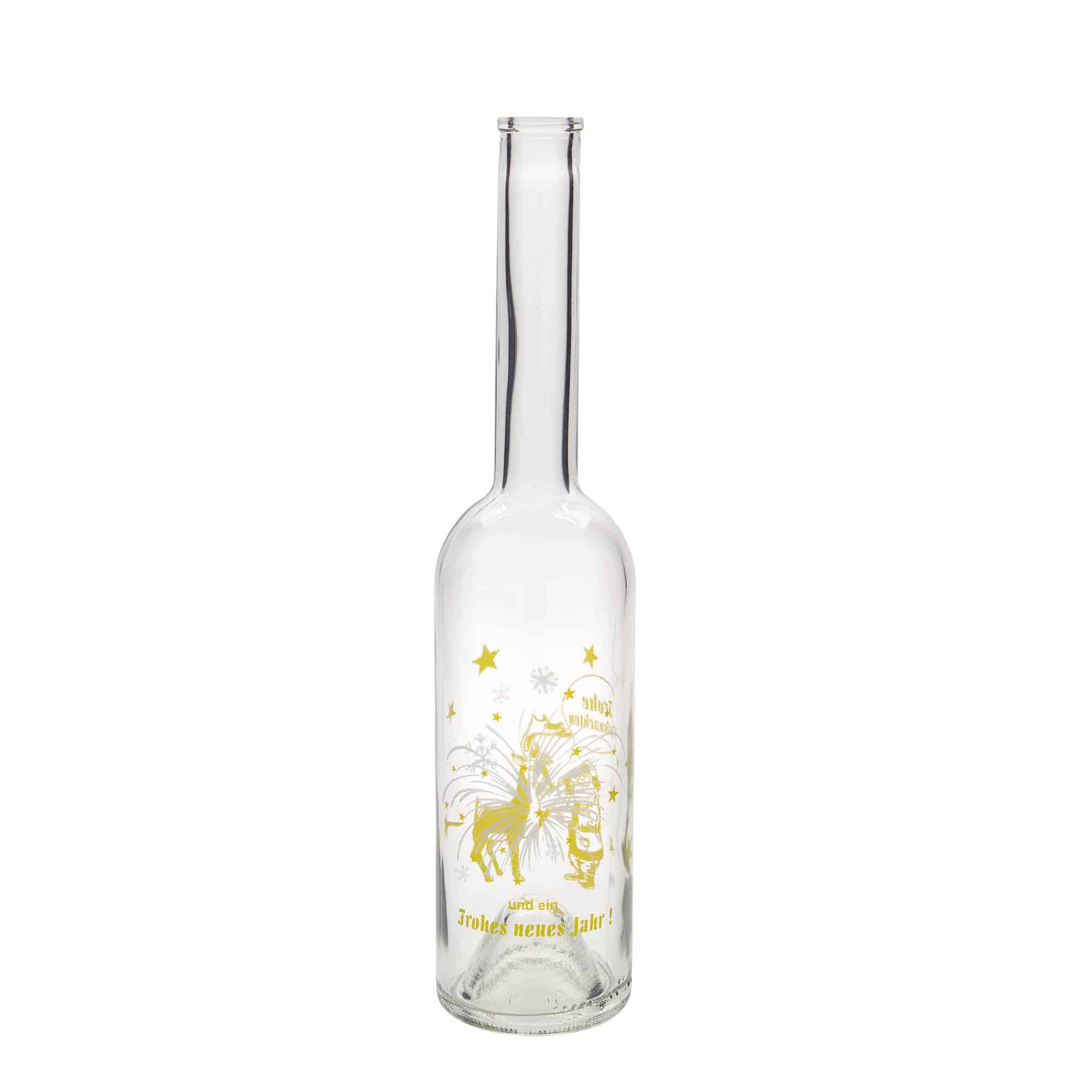 500 ml glasflaske 'Opera', motiv: Furværkeri, åbning: Kork