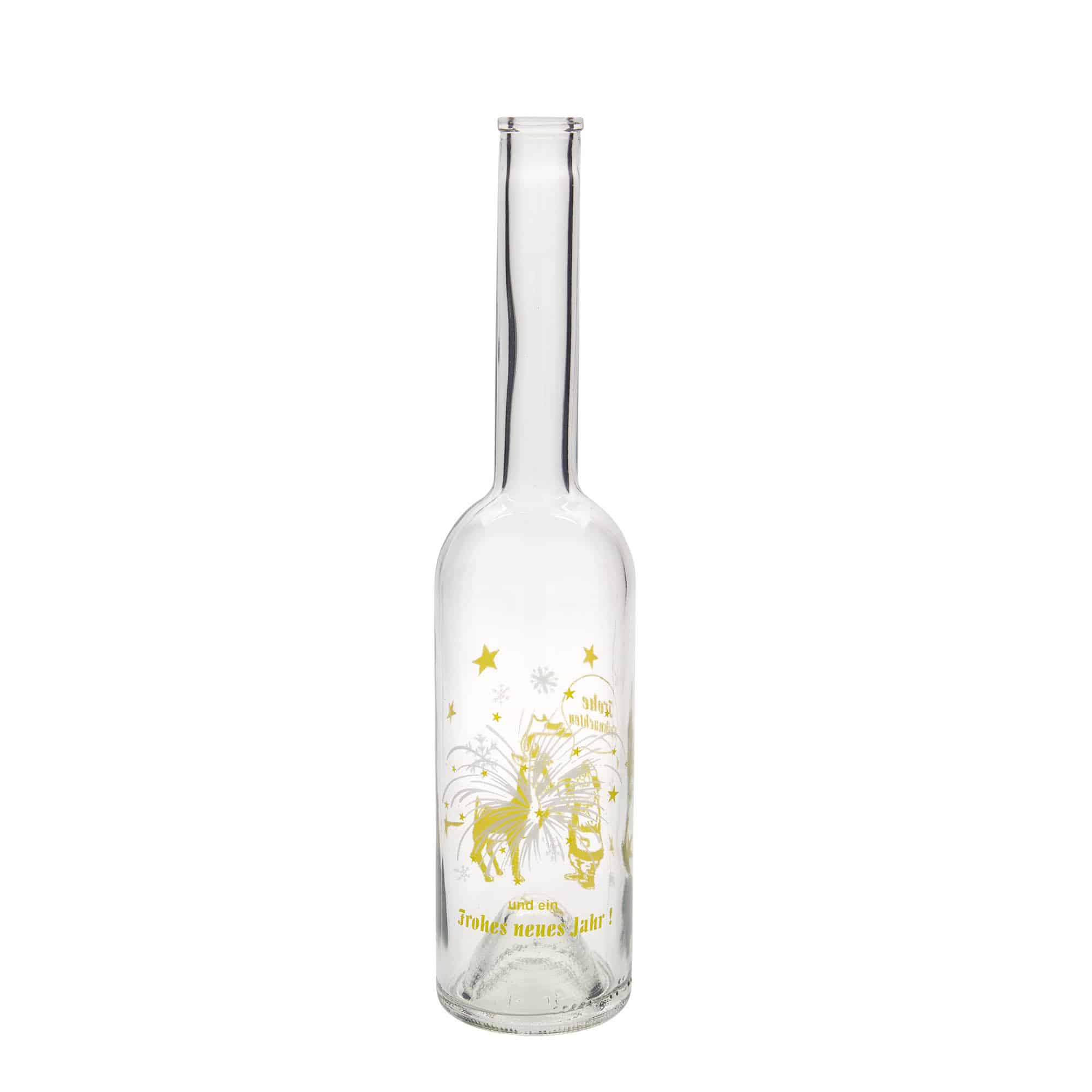 500 ml glasflaske 'Opera', motiv: Fyrværkeri, åbning: Kork