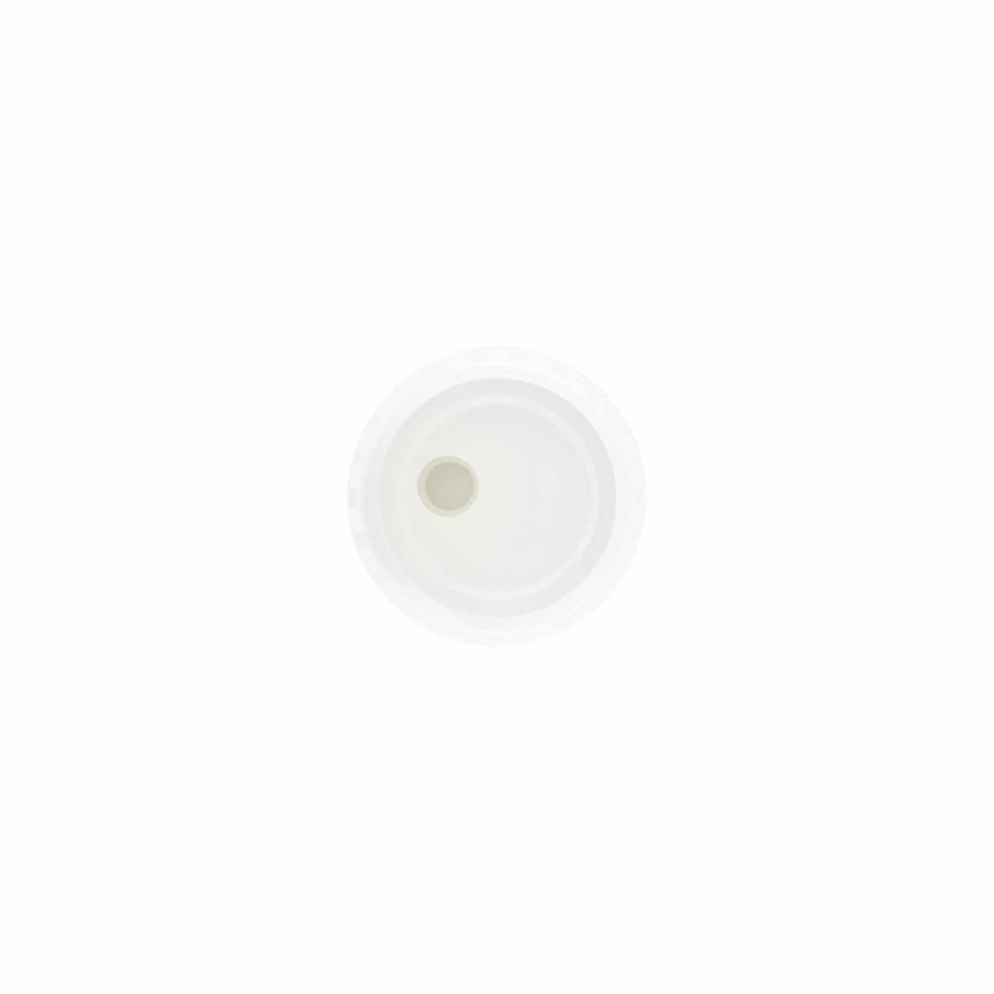 Skrueprop Disc Top, PP-plast, hvid, til åbning: 24/410
