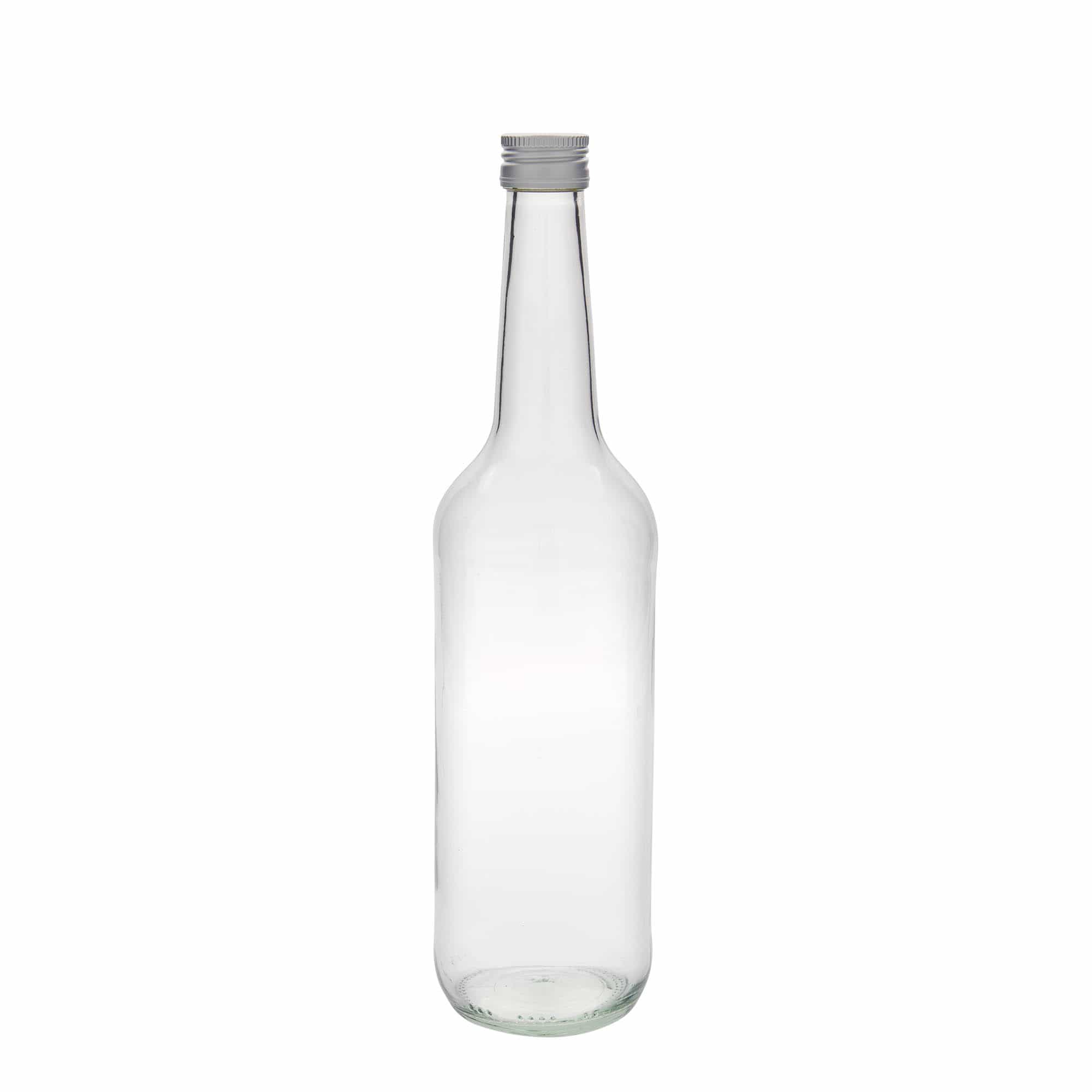 700 ml glasflaske med lige hals, åbning: PP 28