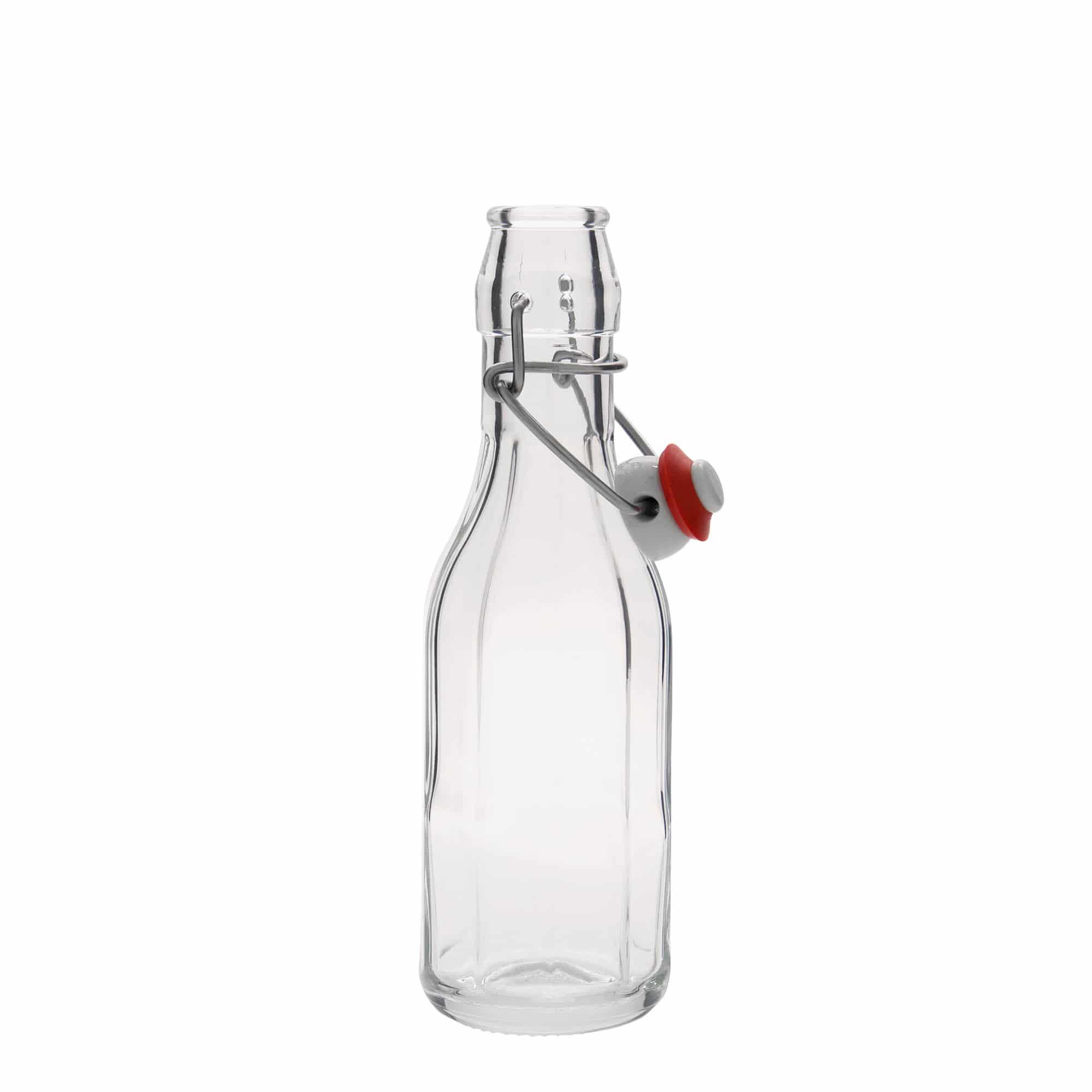 250 ml glasflaske »Bravo«, ti-kantet, åbning: patentprop