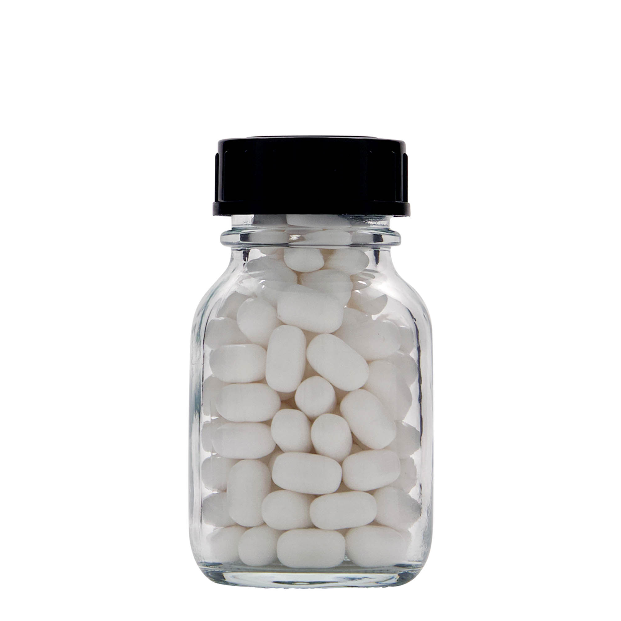 50 ml bredhalsglas, åbning: DIN 32 50 ml bredhalsglas, åbning: DIN 32