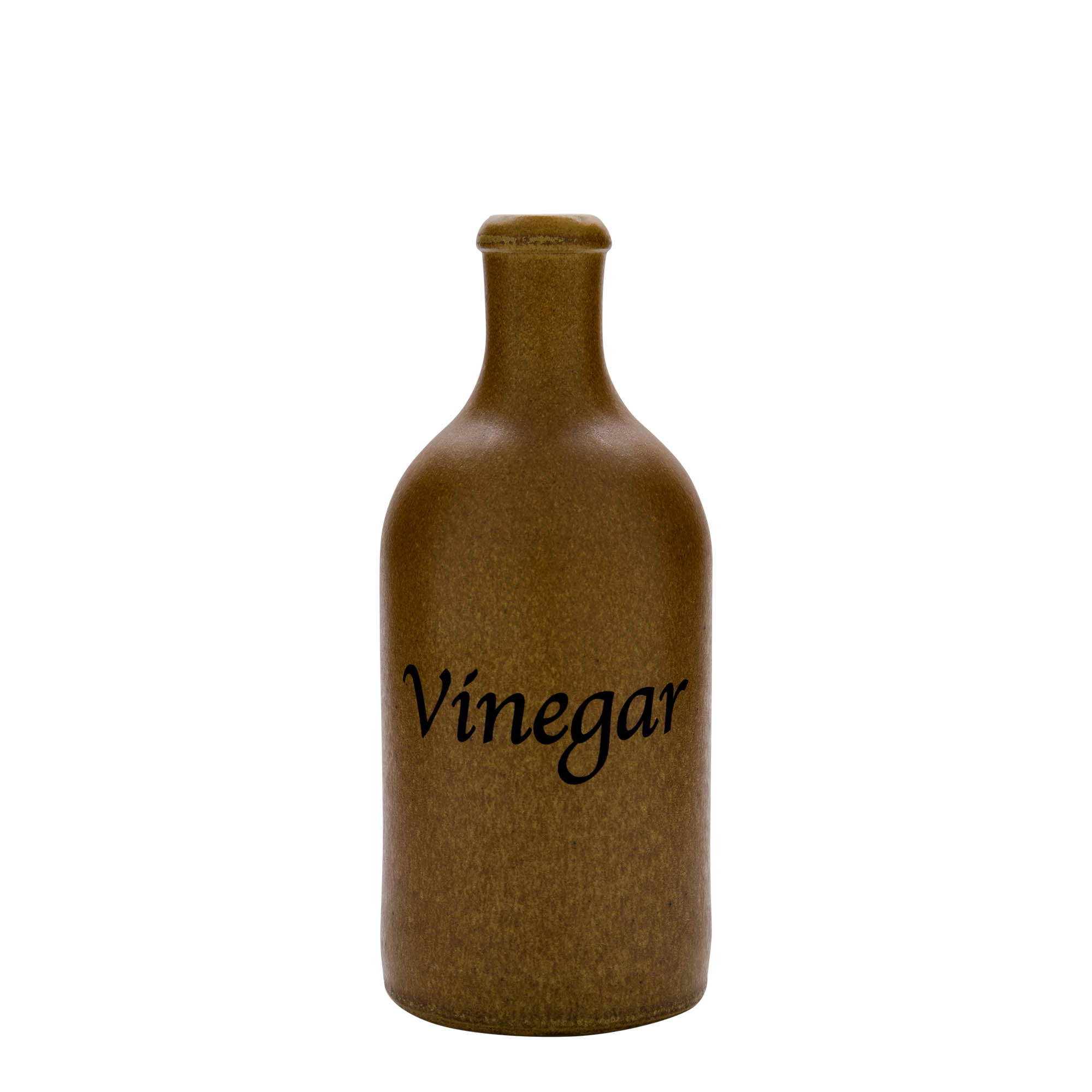 500 ml Tonkrukke, motiv: Eddike, stentøj, brun-krystal, munding: kork 500 ml Tonkrukke, motiv: Eddike, stentøj, brun-krystal, munding: kork