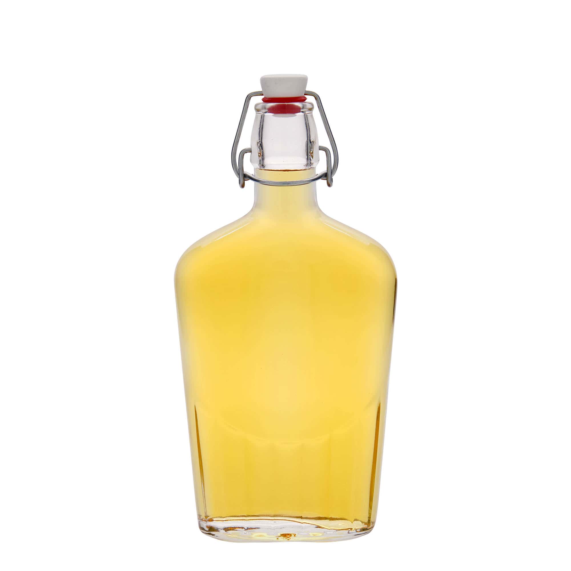 500 ml glasflaske 'Fiaschetta', oval, åbning: Patentlåg