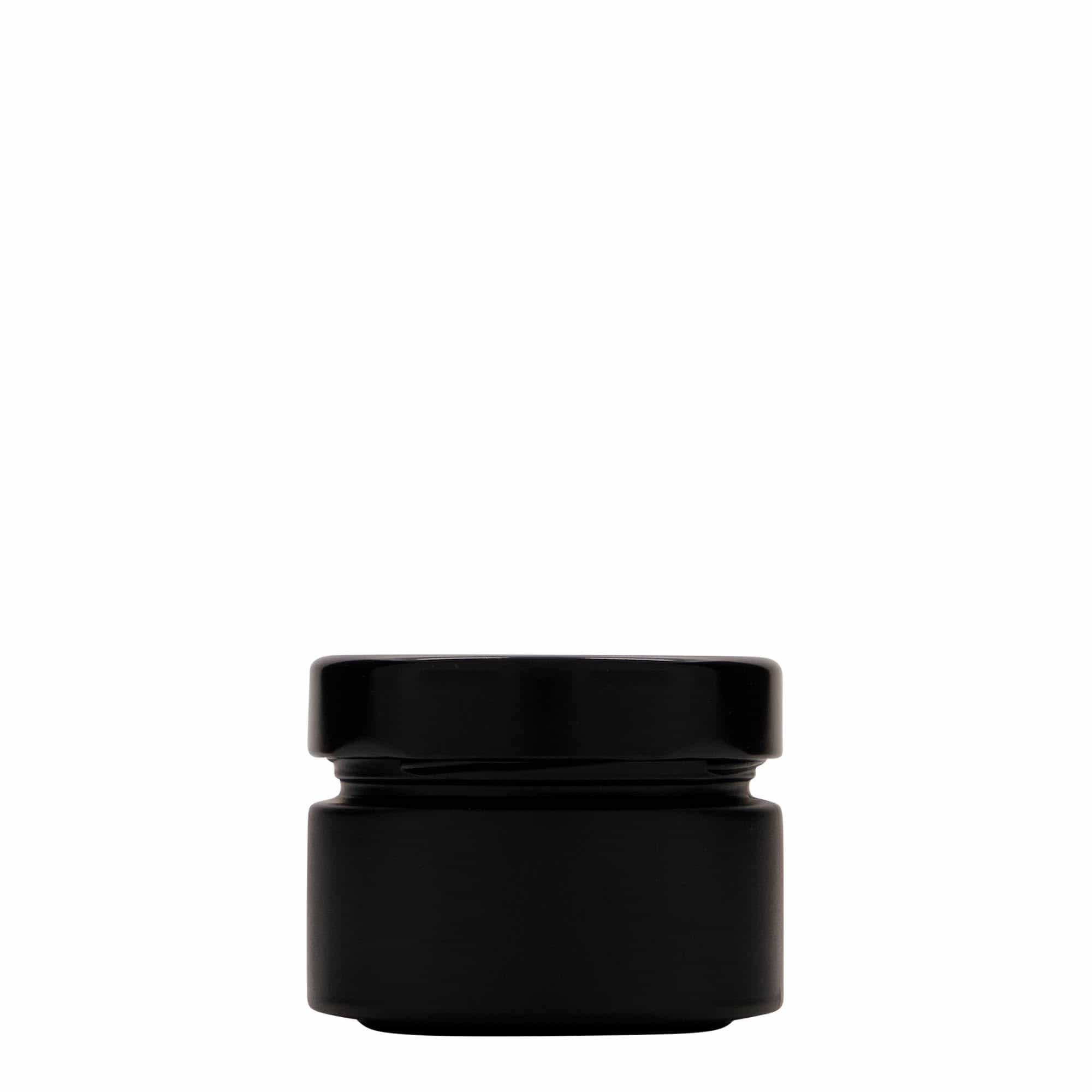 130 ml rundt glas 'Aurora', sort, åbning: Deep-twist-off (DTO 66)