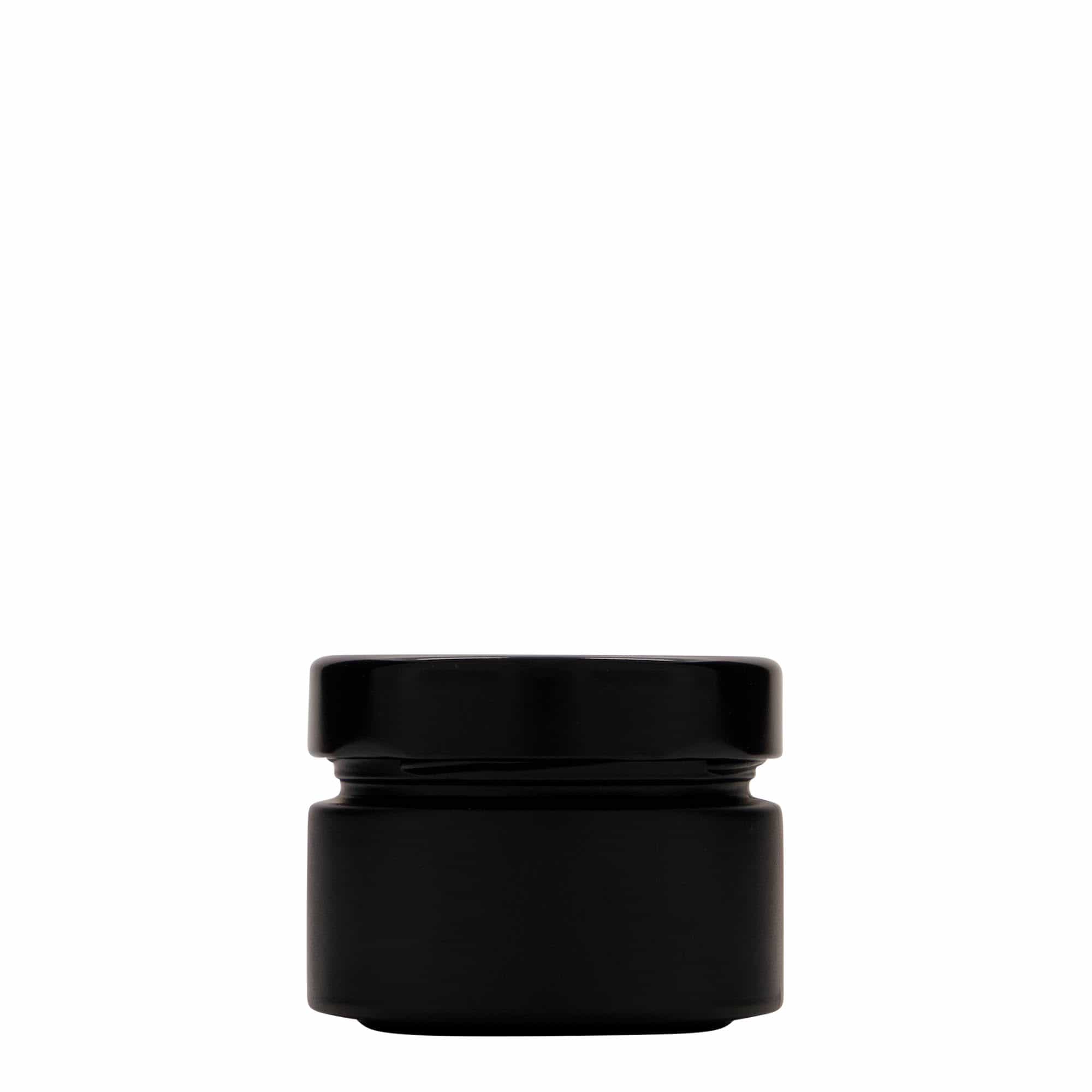 130 ml rundt glas »Aurora«, sort, åbning: Deep-Twist-off (DTO 66)