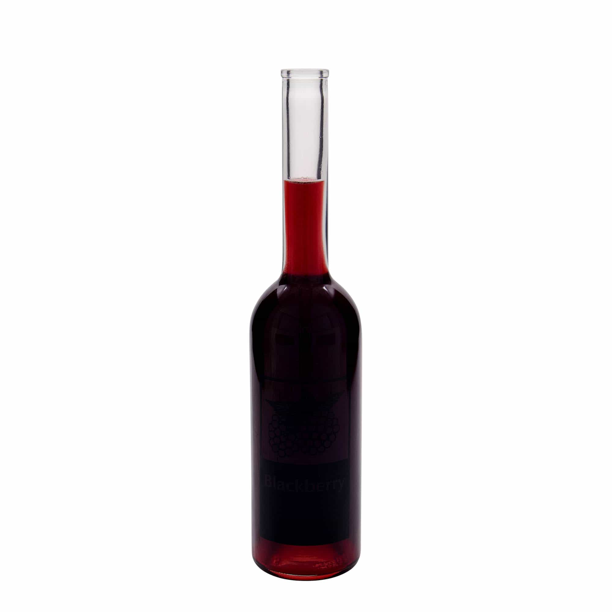 500 ml glasflaske »Opera«, motiv: brombær, åbning: kork