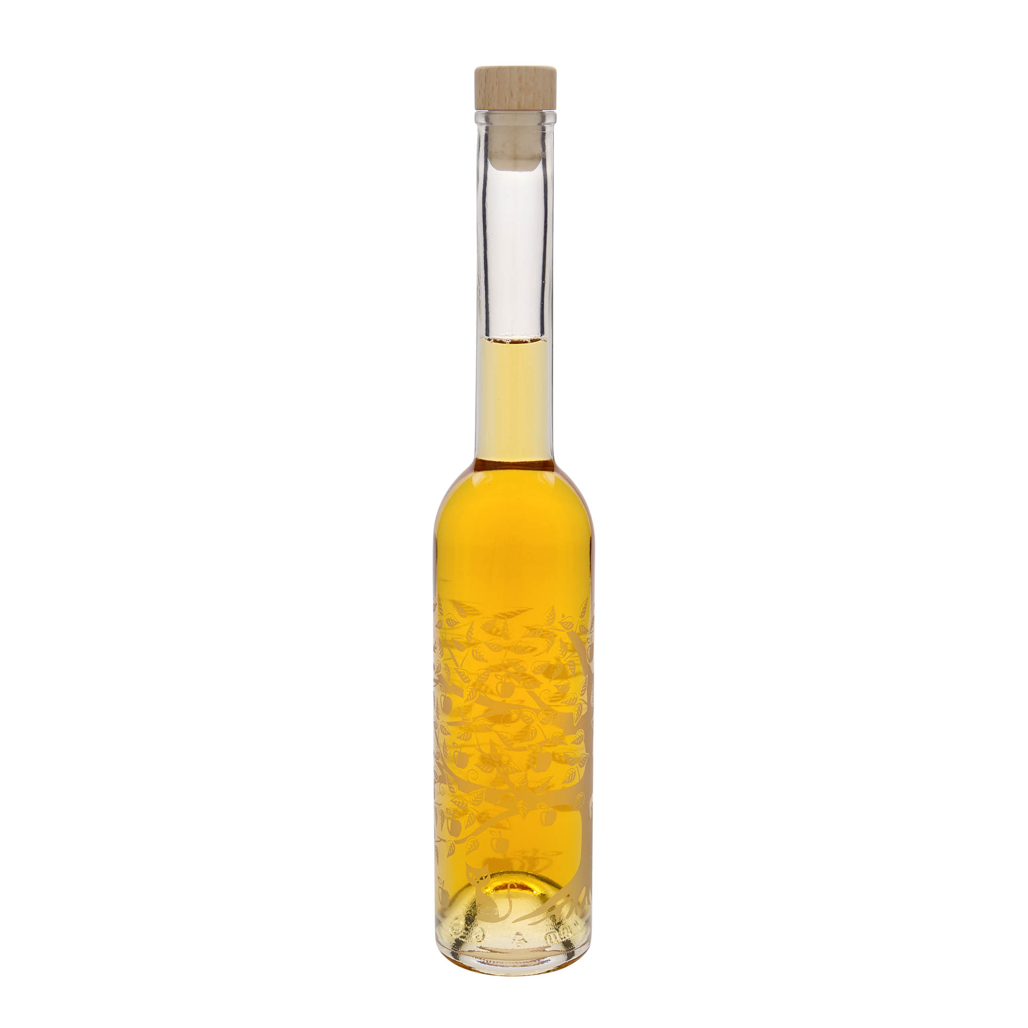 350 ml glasflaske 'Opera', motiv: Æbletræ, åbning: Kork