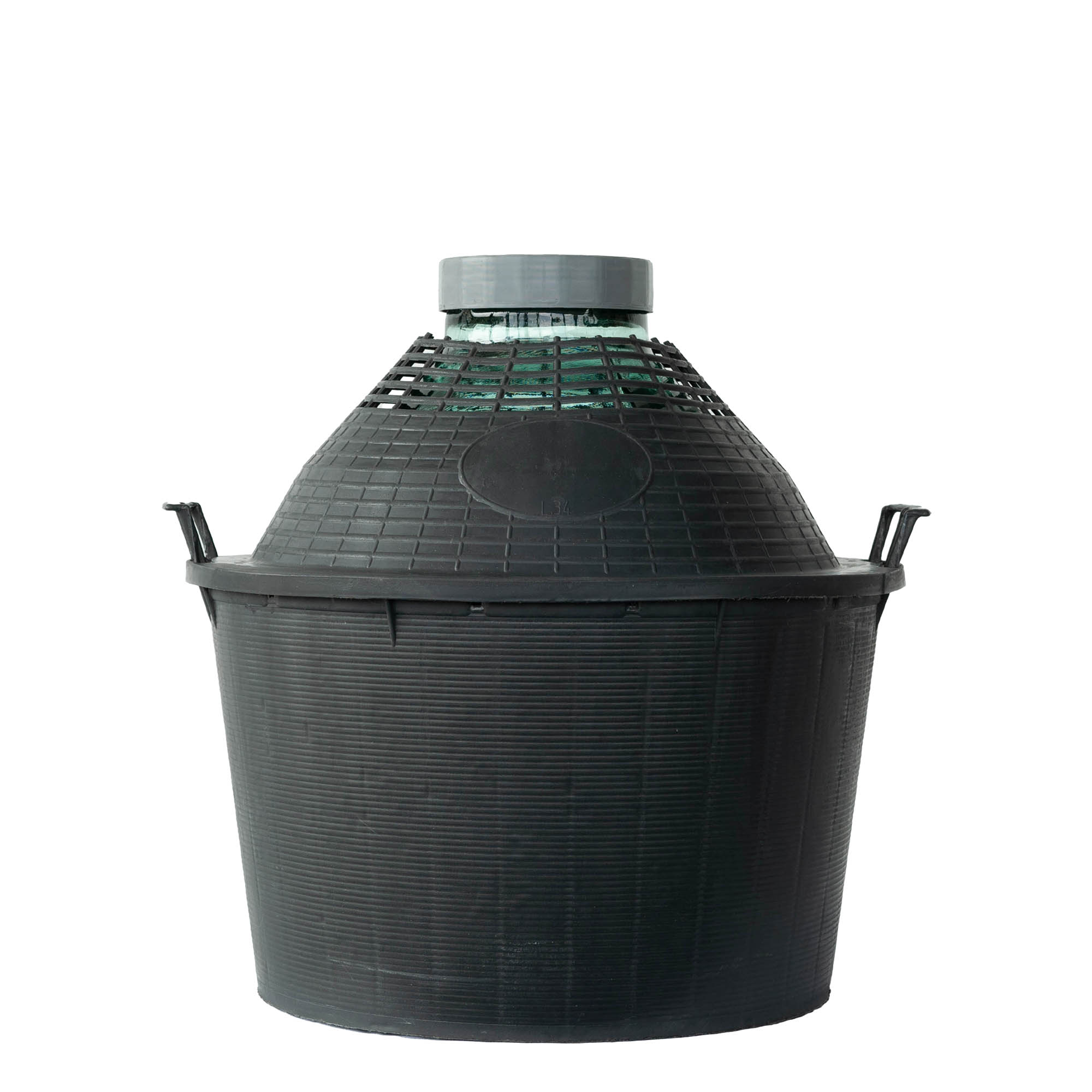 34 l ballonflaske med bred hals, glas, åbning: skrueprop